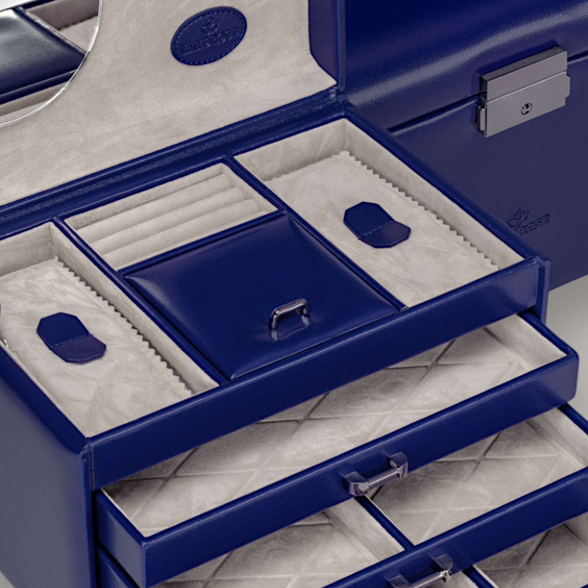 Merino Moda jewelry case / dark blue