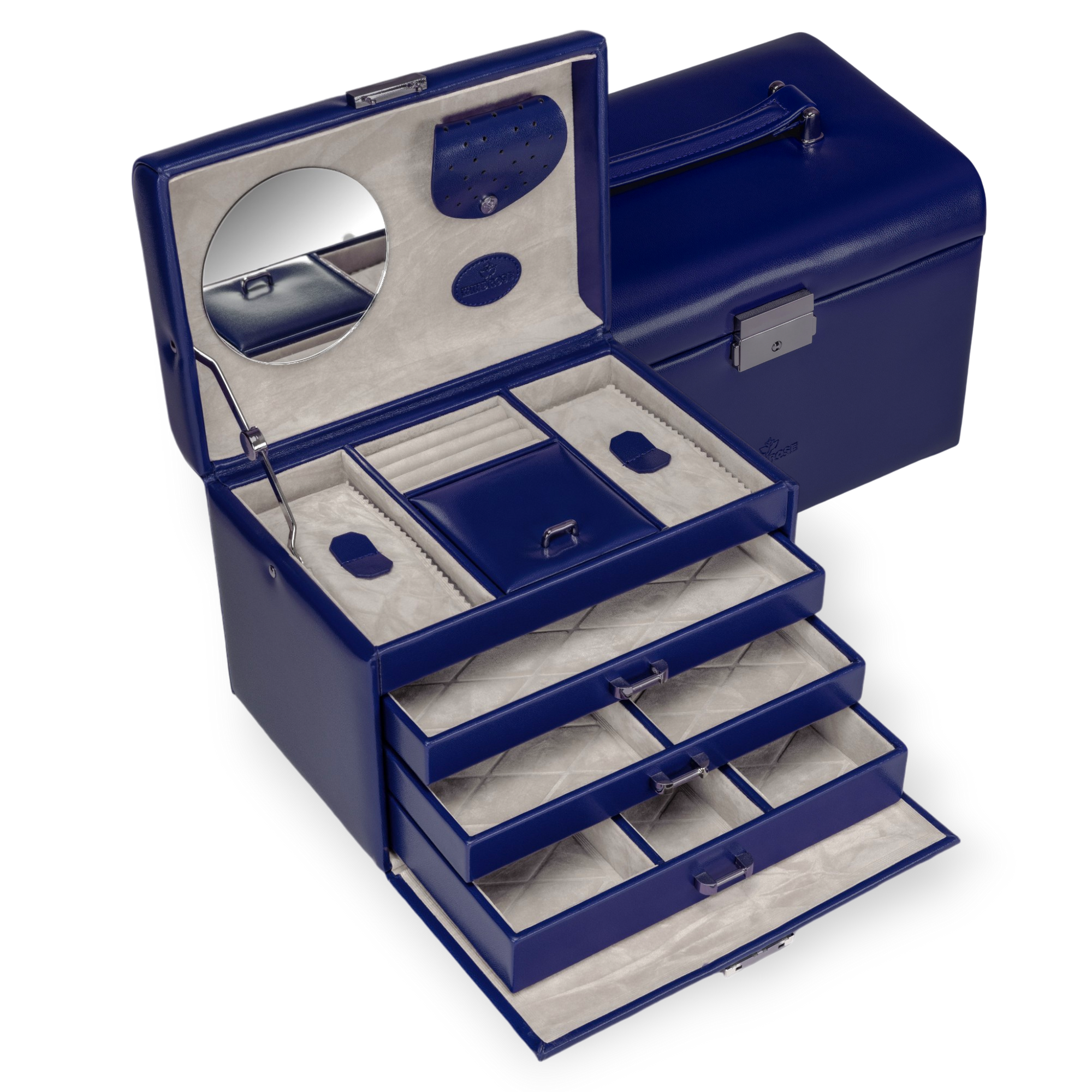 Merino Moda jewelry case / dark blue