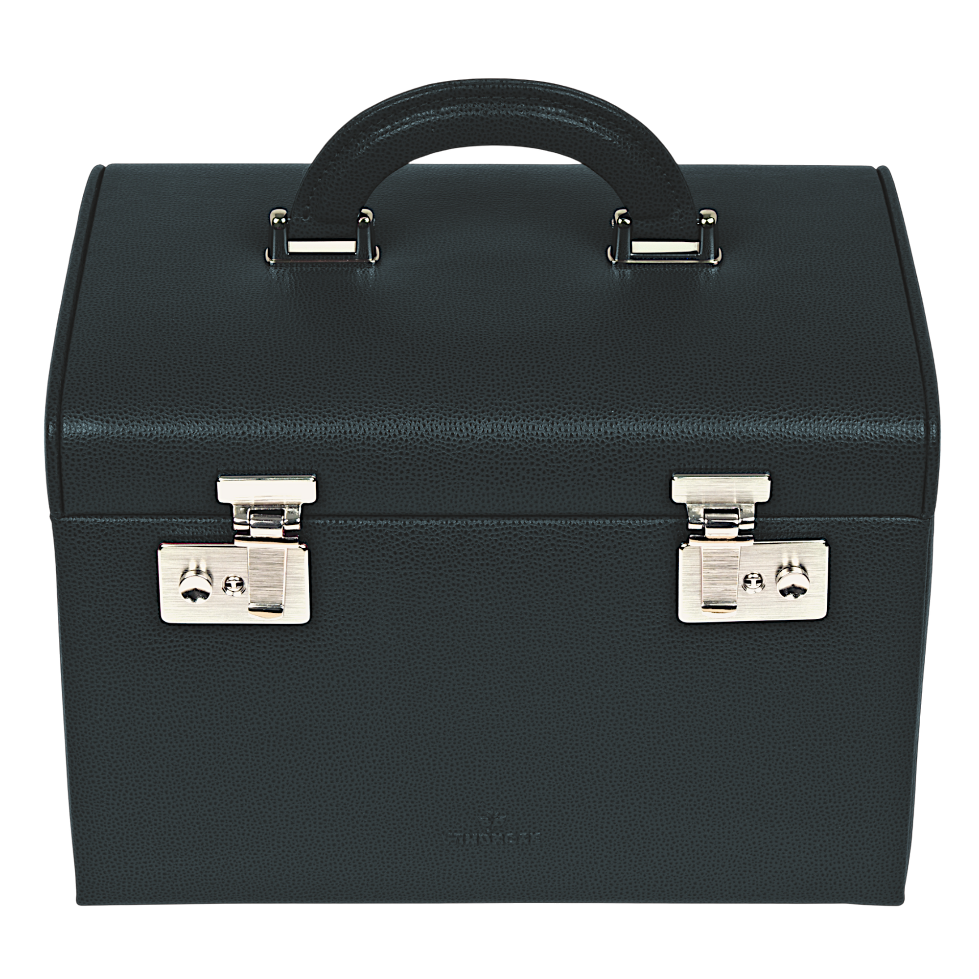 Jewelry case Beluga / black (leather)