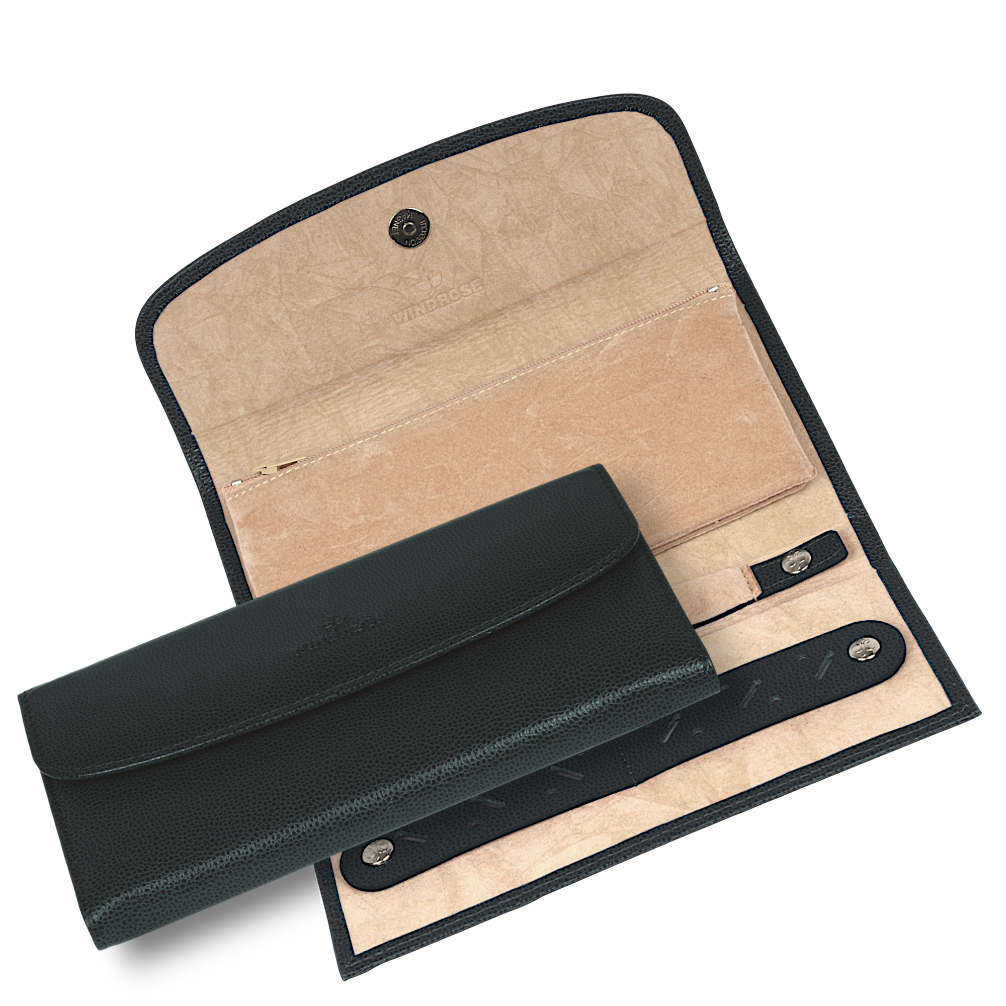 Jewelry bag Beluga / black (leather)