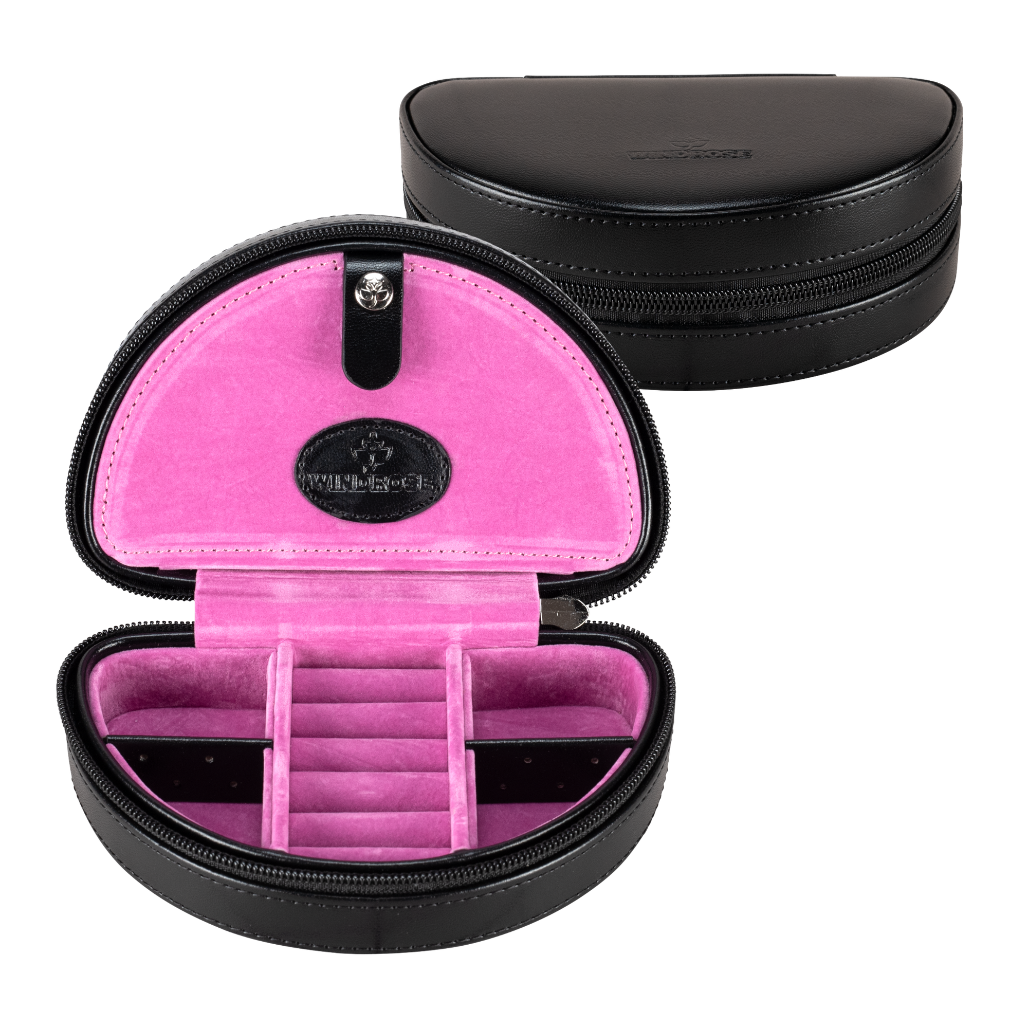 Small jewelry case with zipper Merino Moda / black