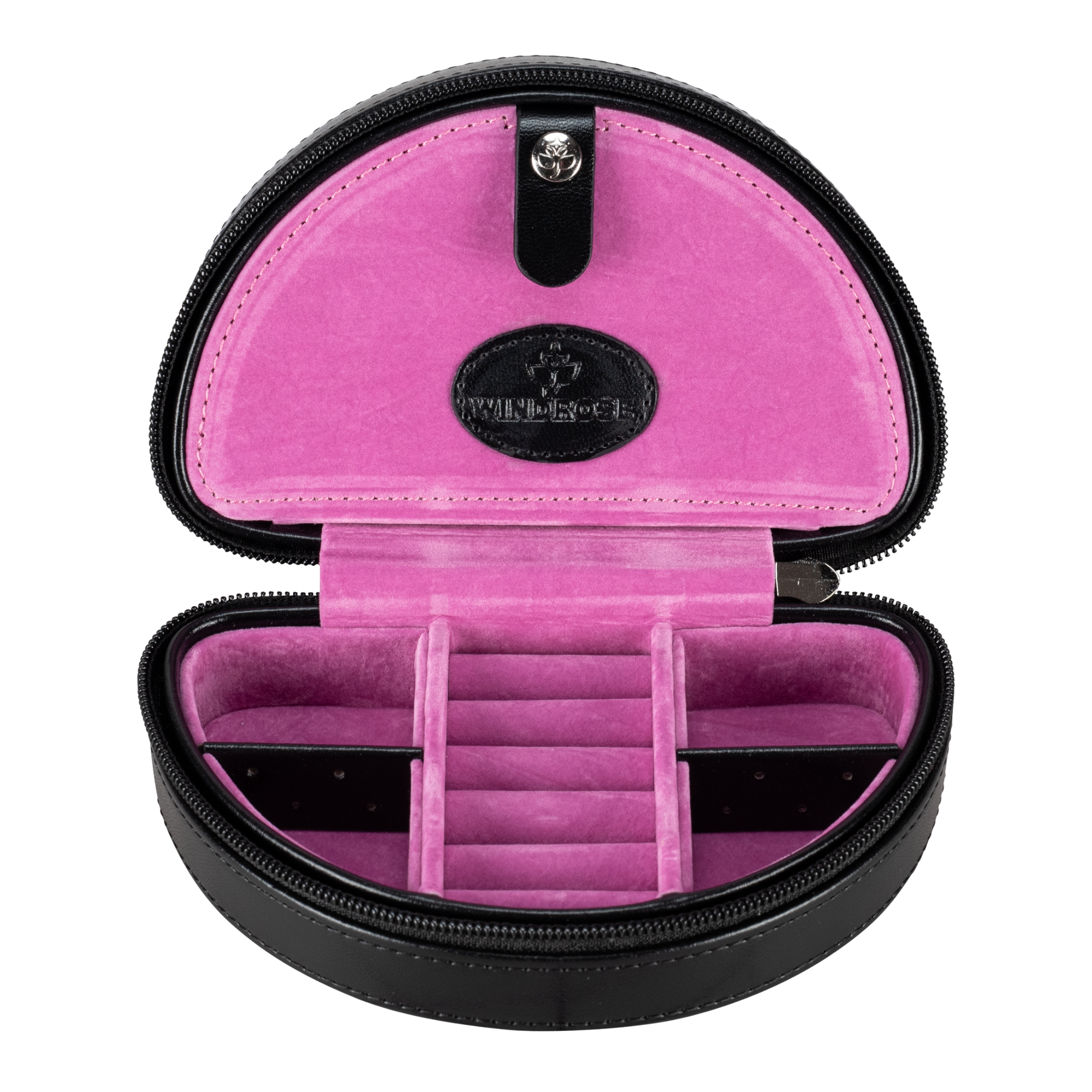 Small jewelry case with zipper Merino Moda / black