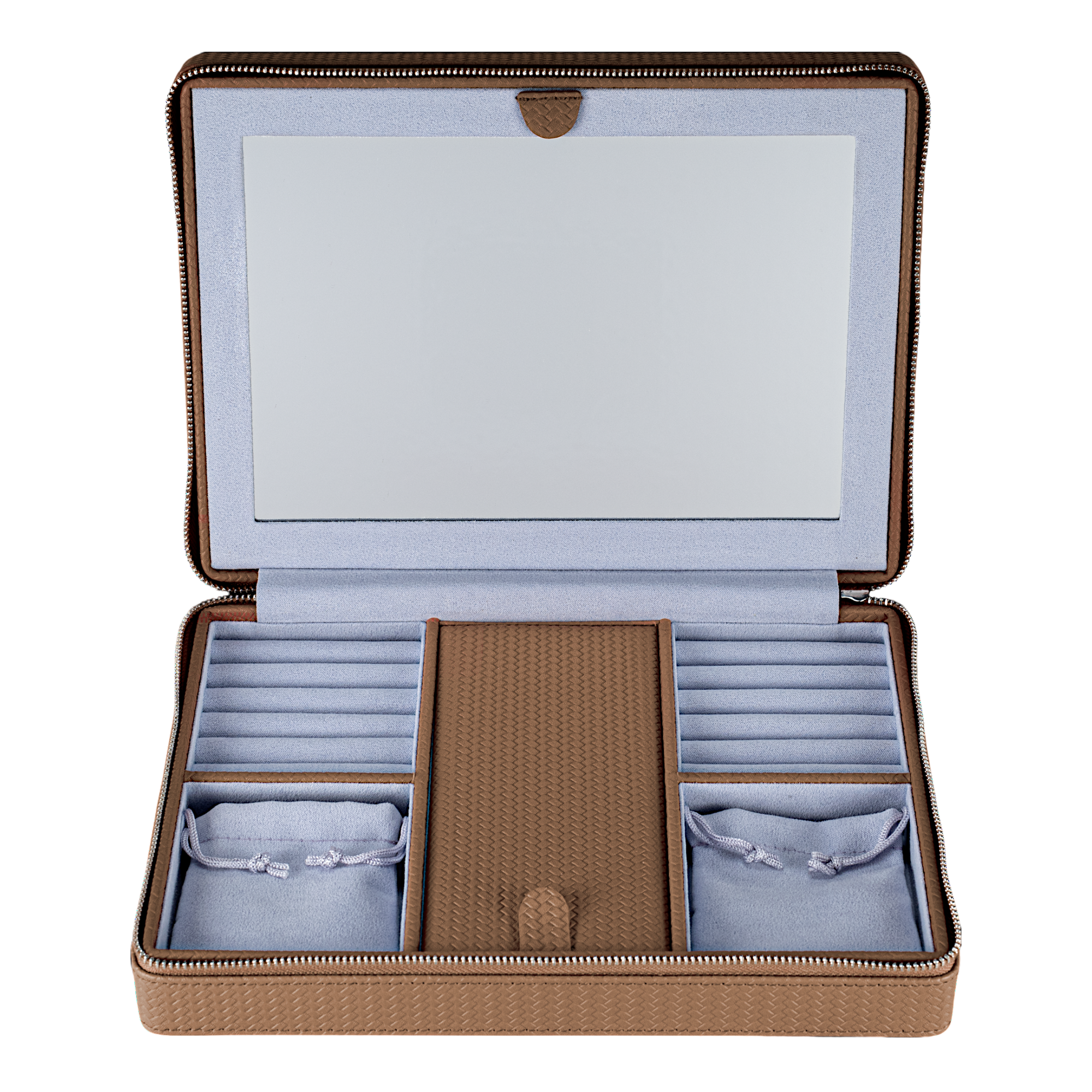 Reissverschluss Schmuckbox Corbello / mocca