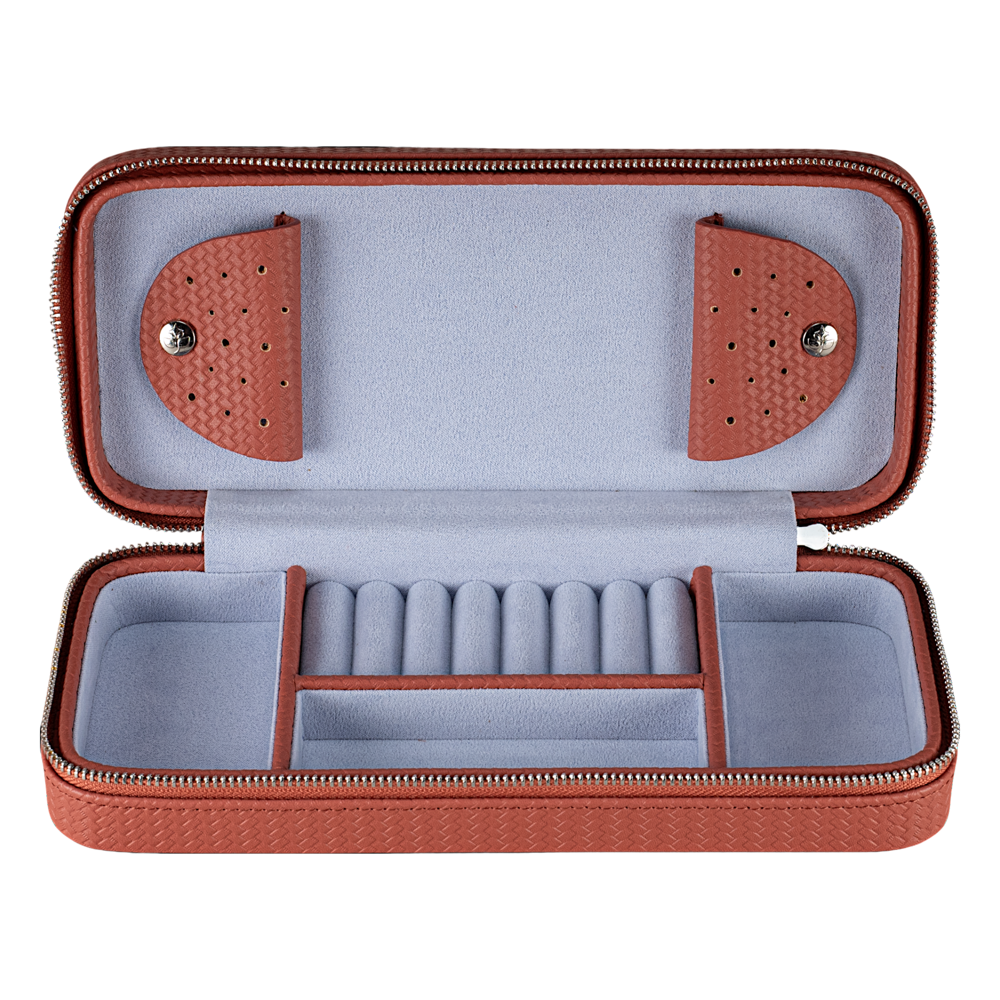 Zipper charm box Corbello / terracotta