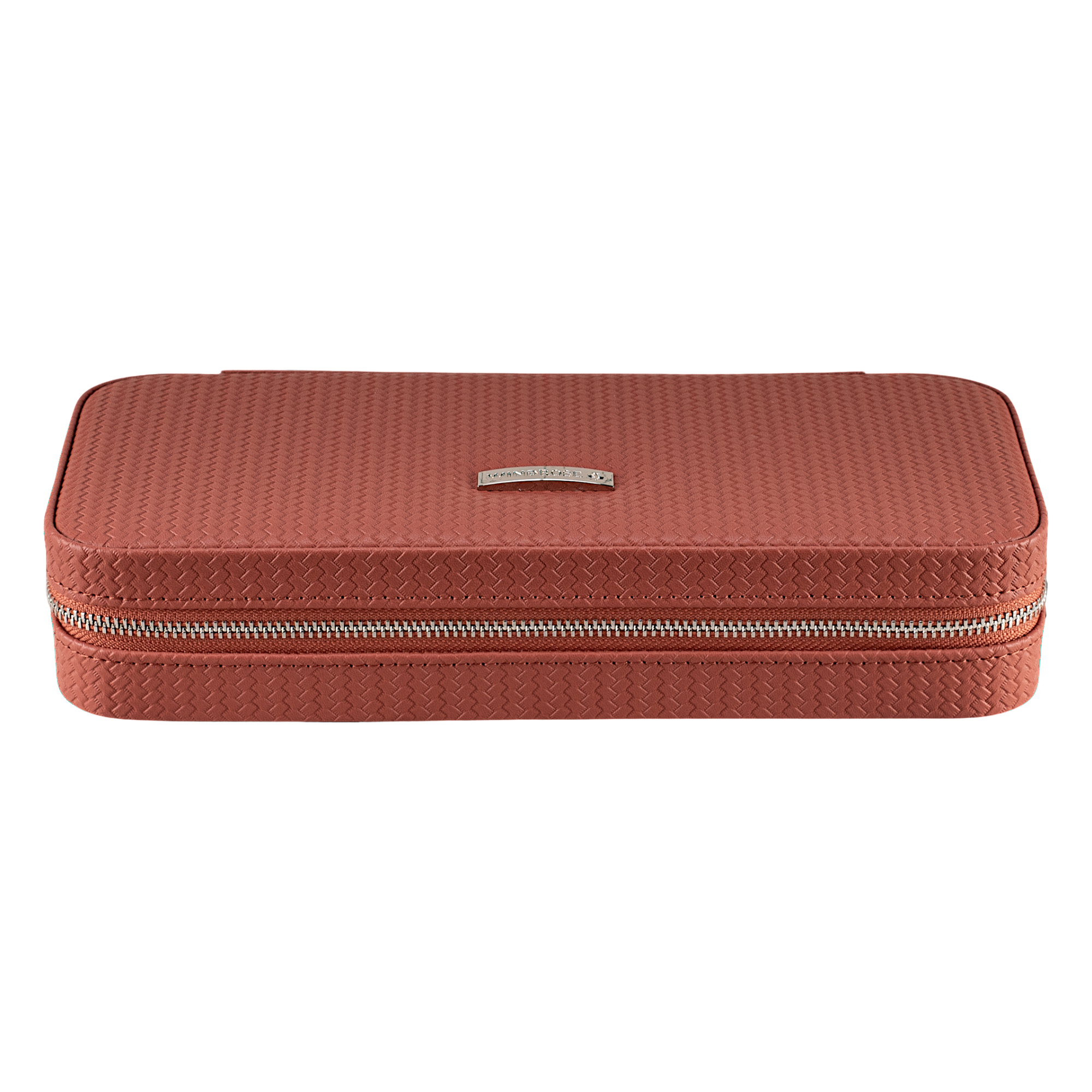 Zipper charm box Corbello / terracotta