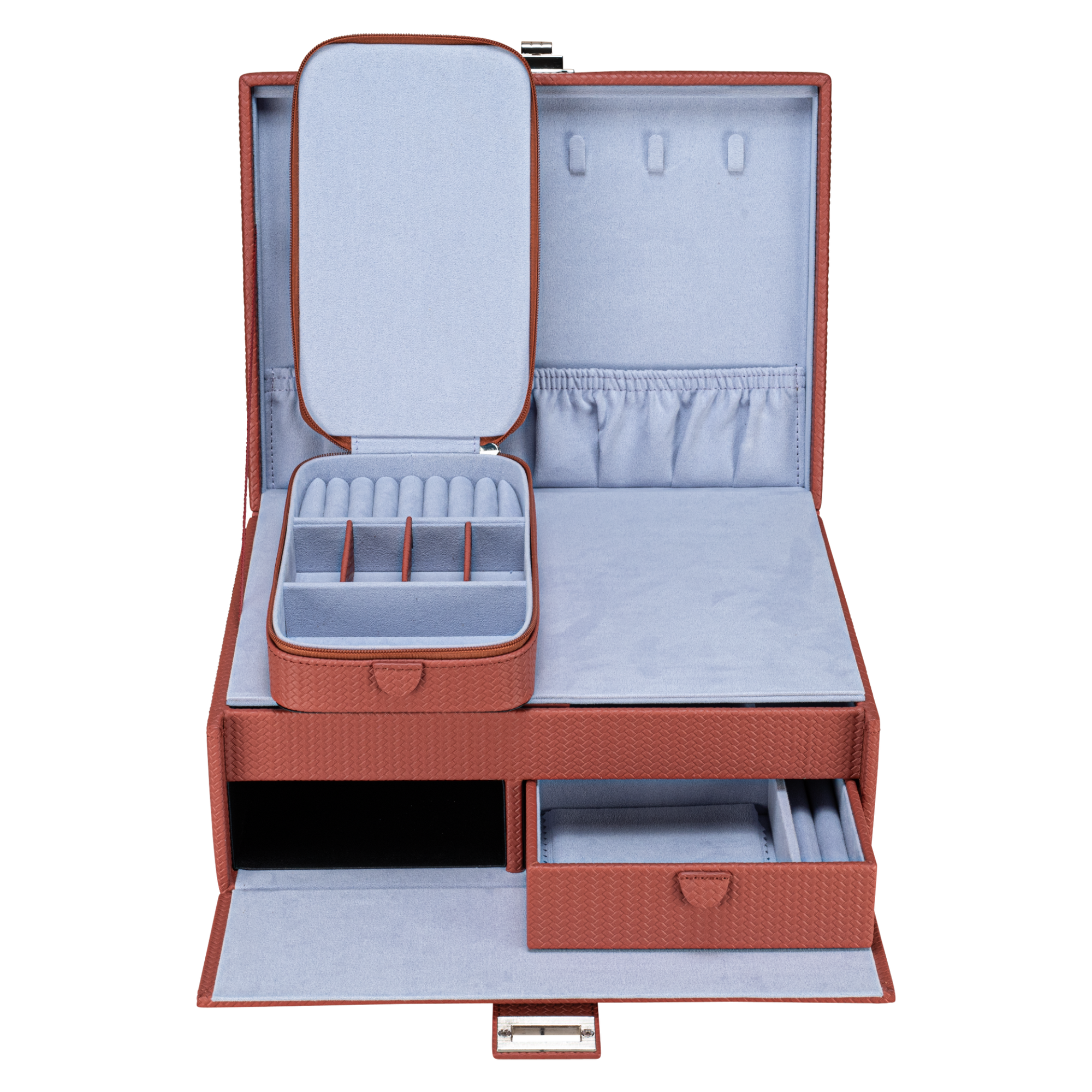 Jewelry case L with insert Corbello / terracotta