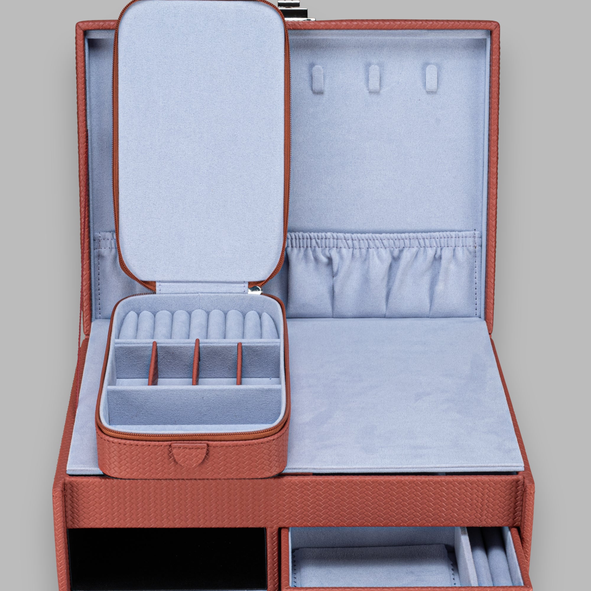 Jewelry case L with insert Corbello / terracotta