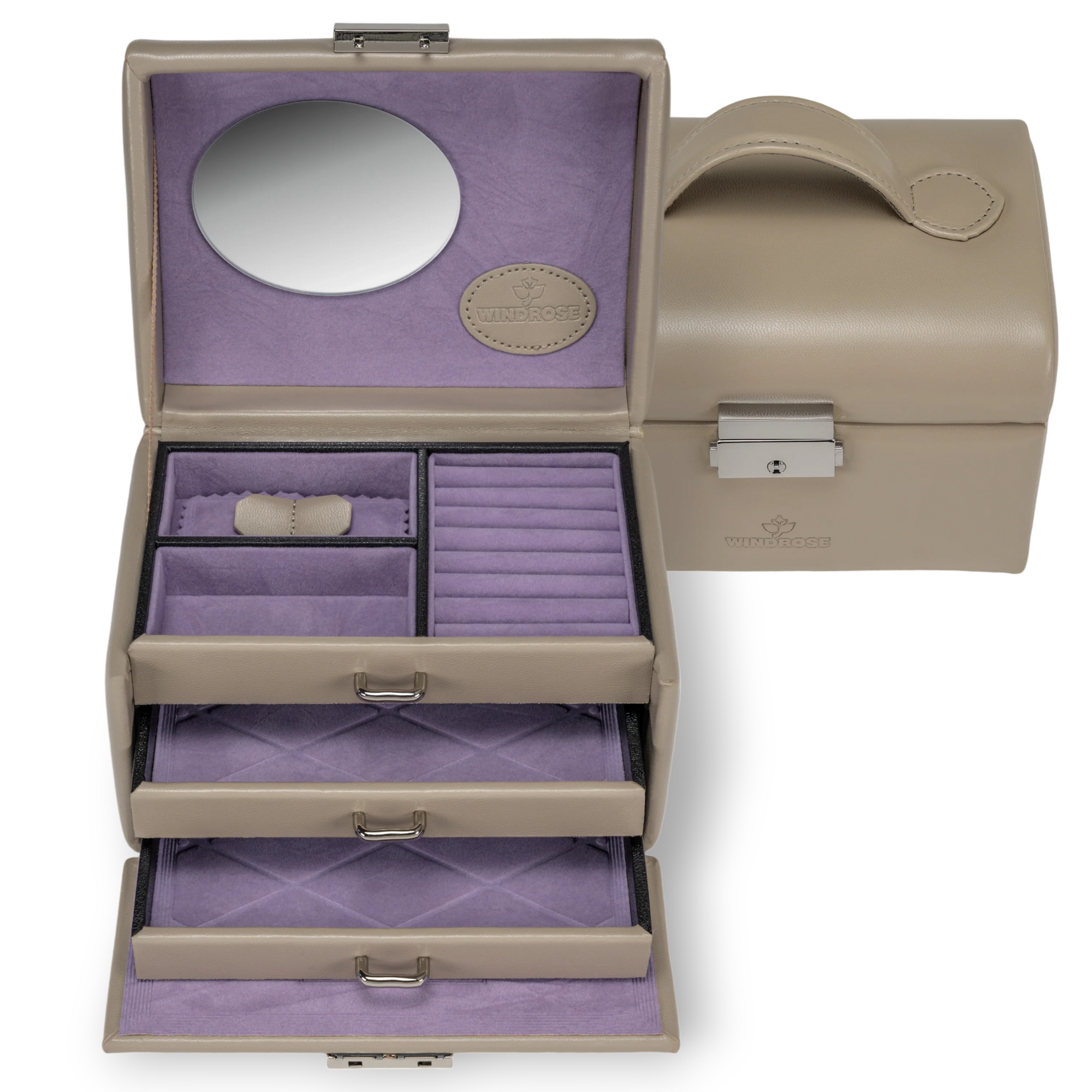 kleiner Schmuckkoffer Merino Moda / beige