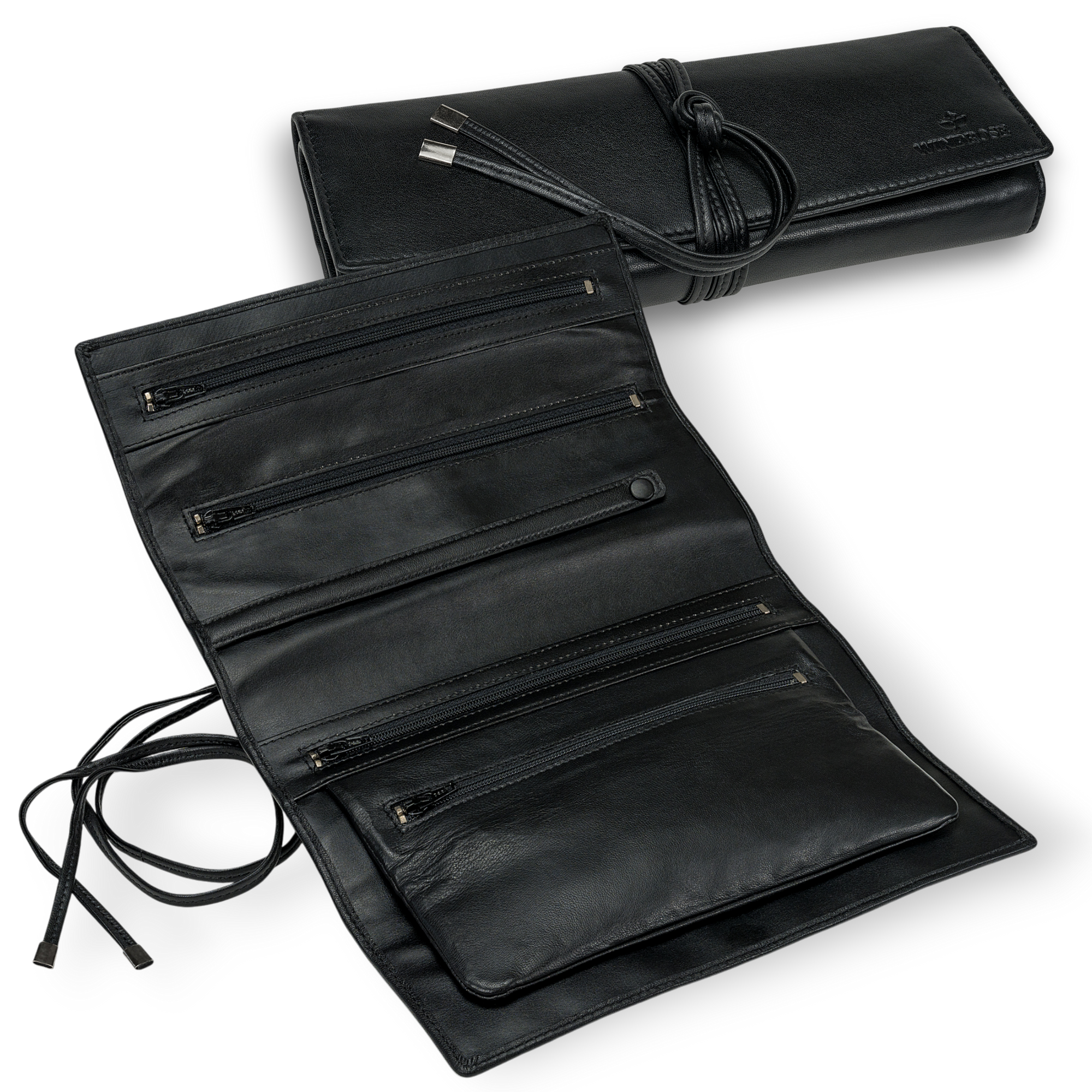 Jewelry roll nappa / black (full cowhide)