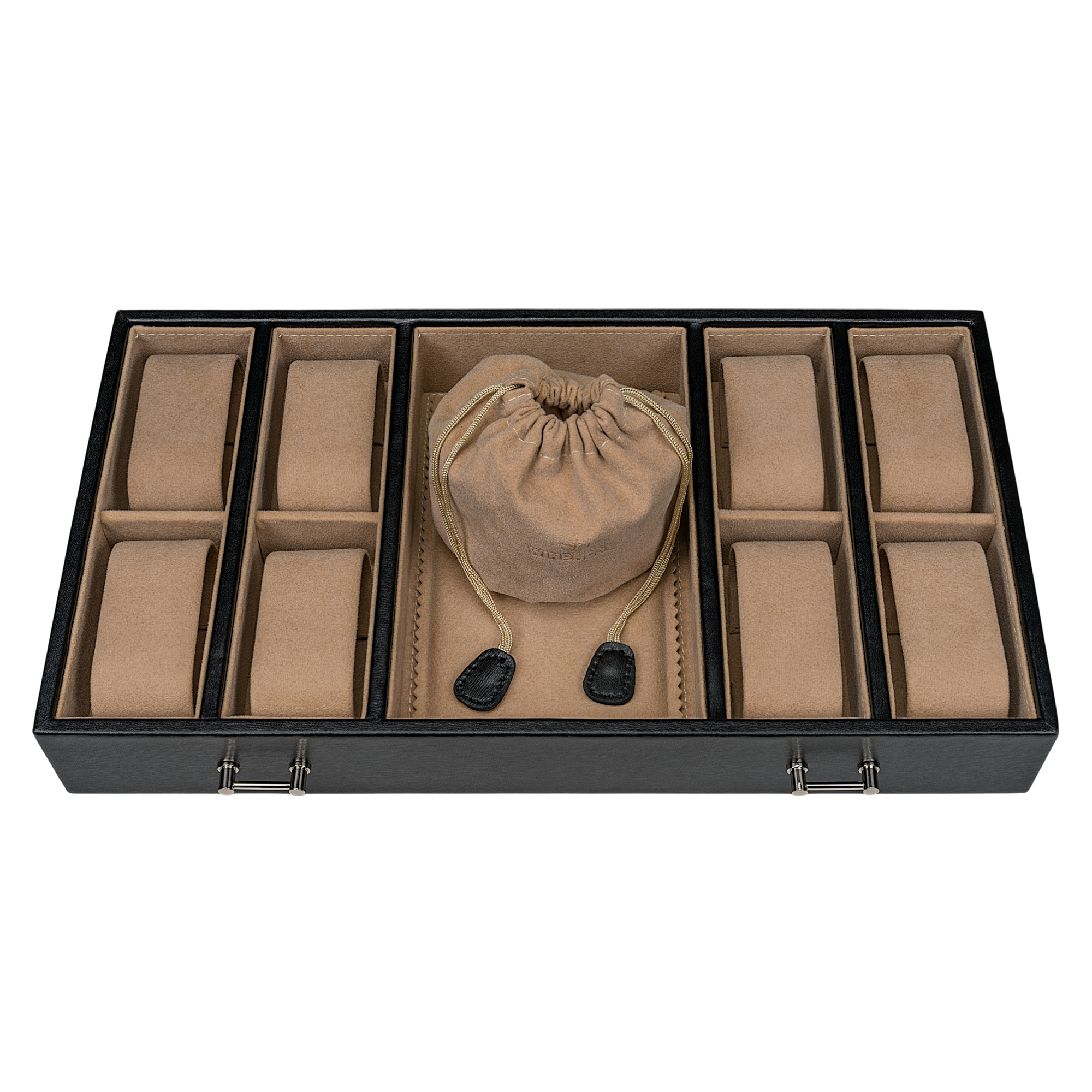 Schmuck-/ Uhrenkoffer Ambiance / schwarz (Leder)