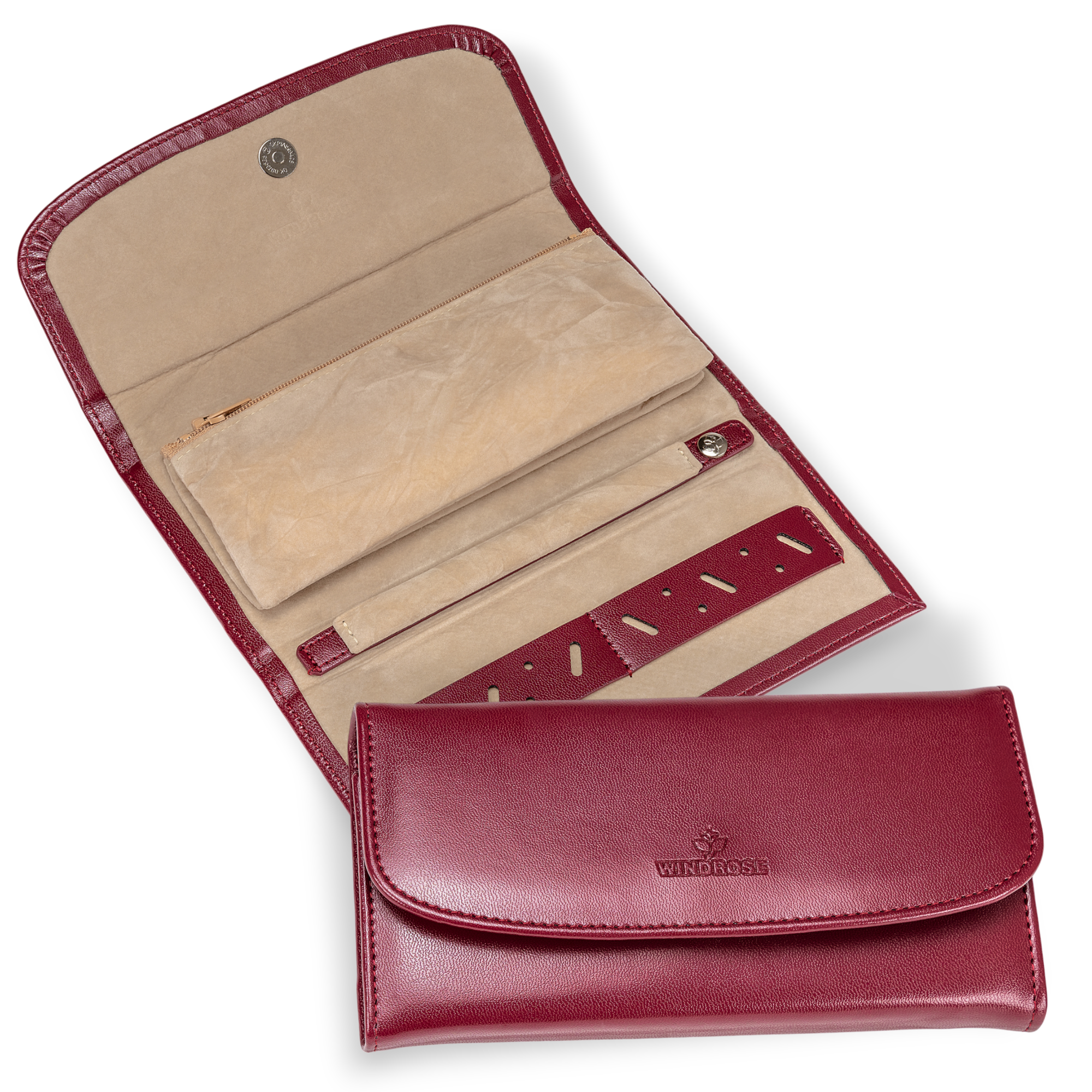 Schmucktasche Merino / rot