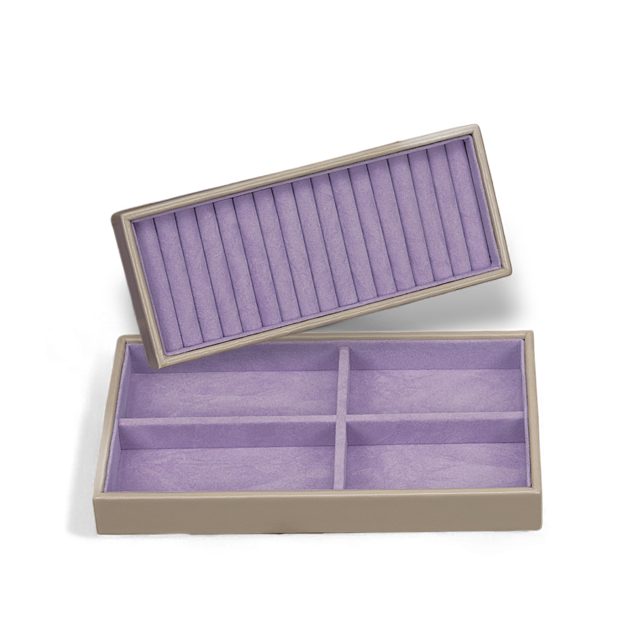 Charm box with 2 removable inserts Merino Moda / beige