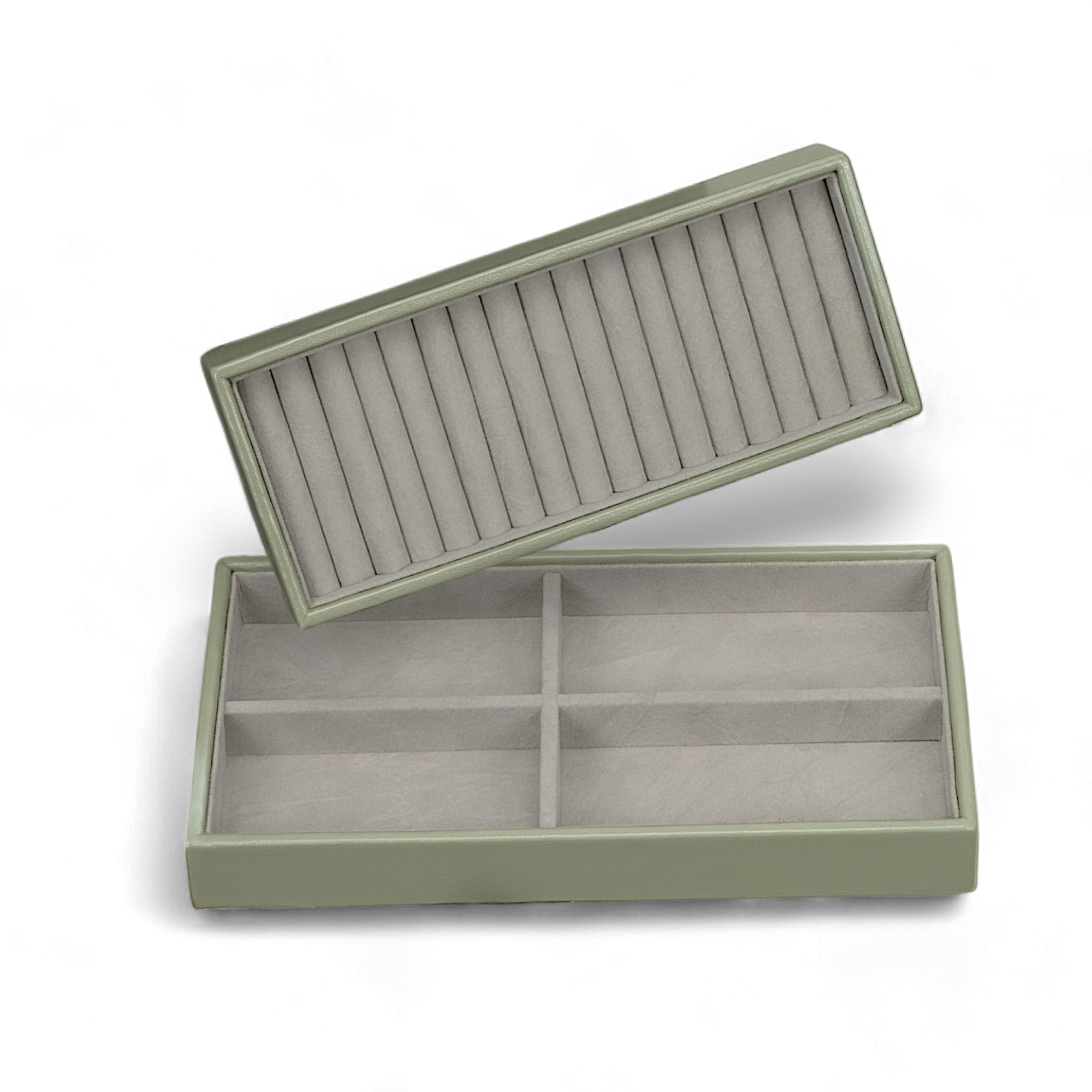 Charmbox mit 2 herausnehmbaren Einsätze Merino Moda / salbei