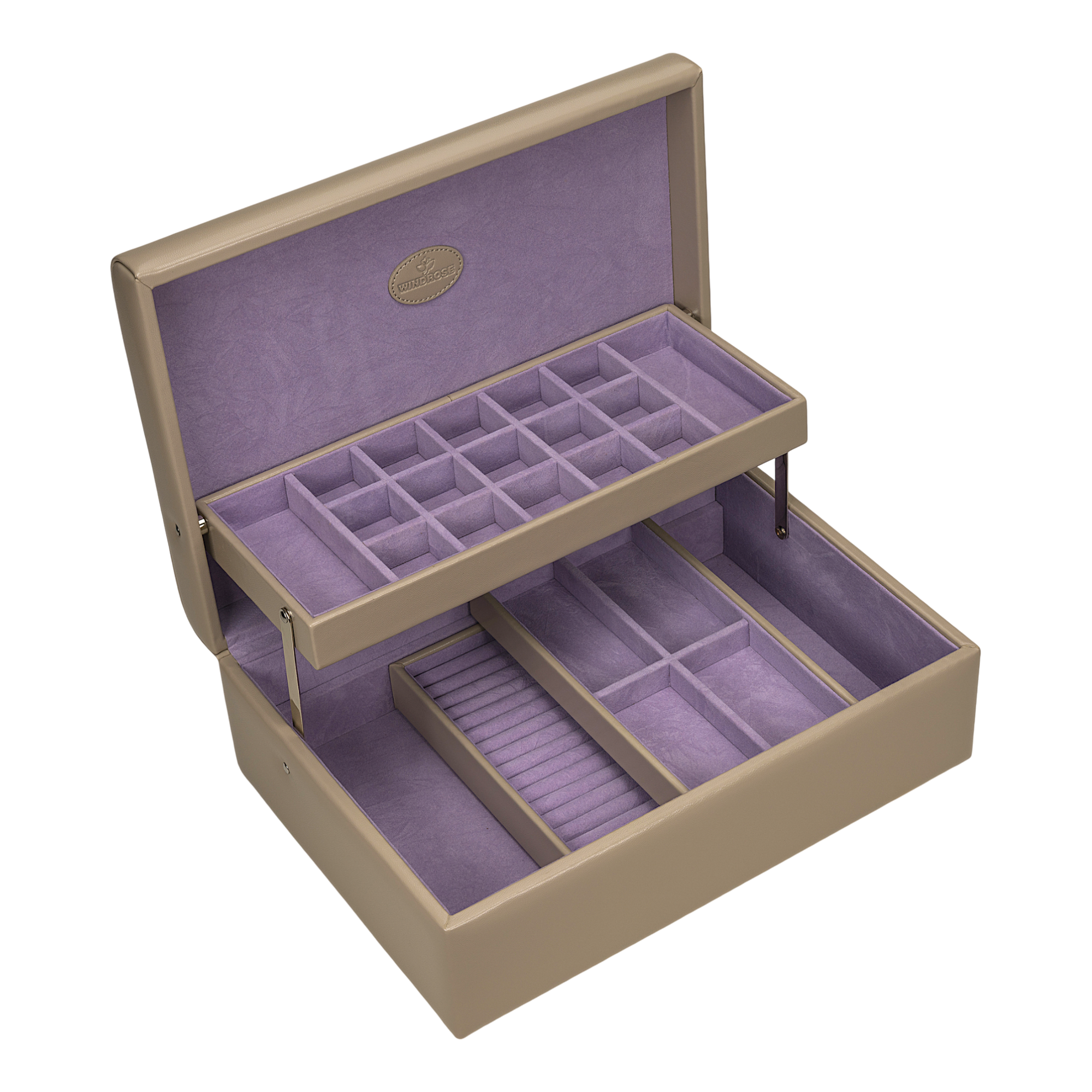Charm box with 2 removable inserts Merino Moda / beige