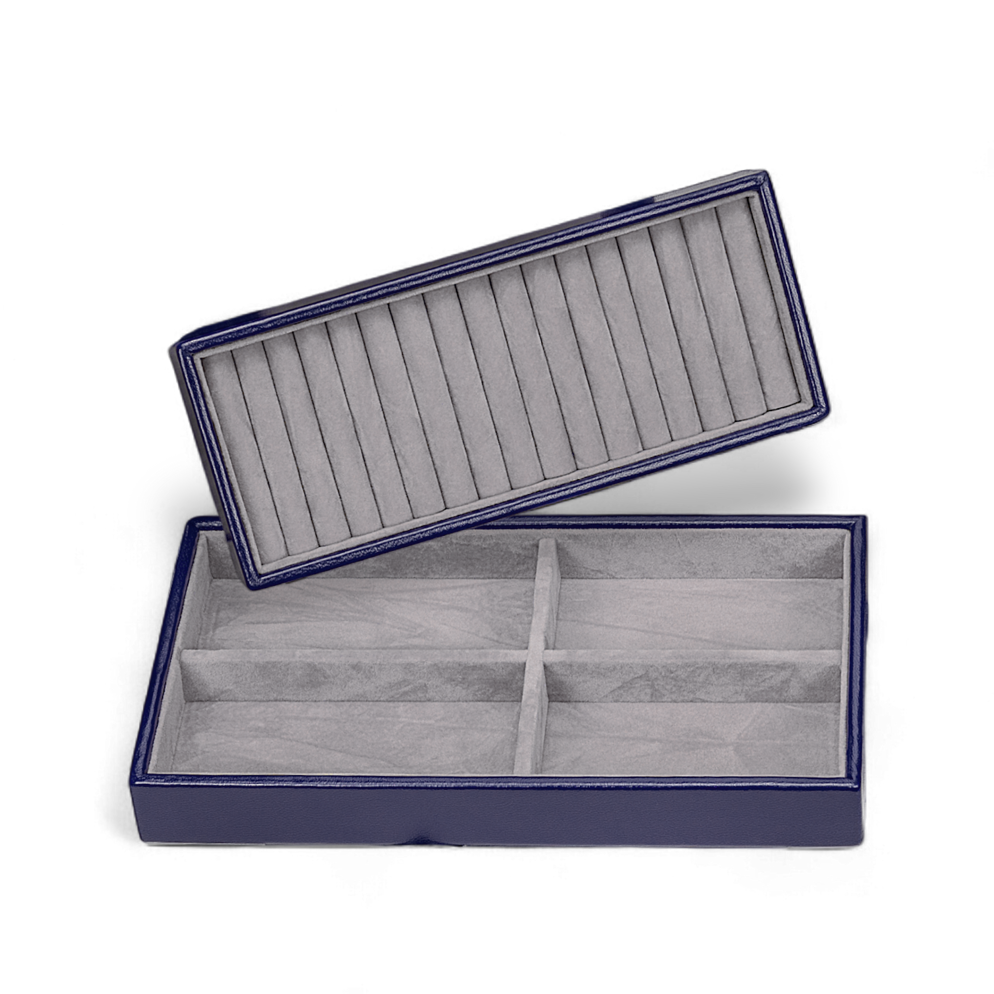 Charmbox mit 2 herausnehmbaren Einsätze Merino Moda / dunkelblau