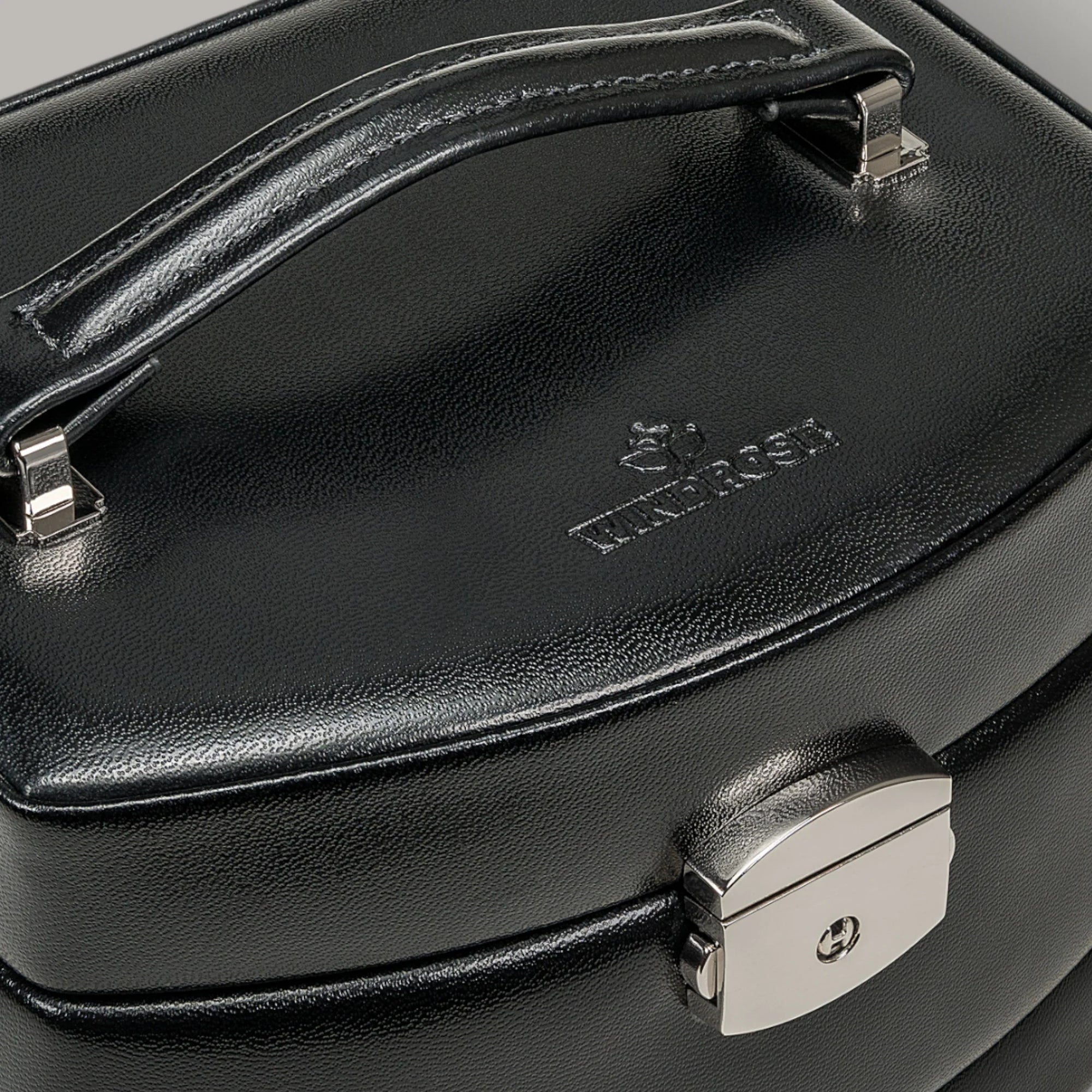 Automatic jewelry case Merino / black
