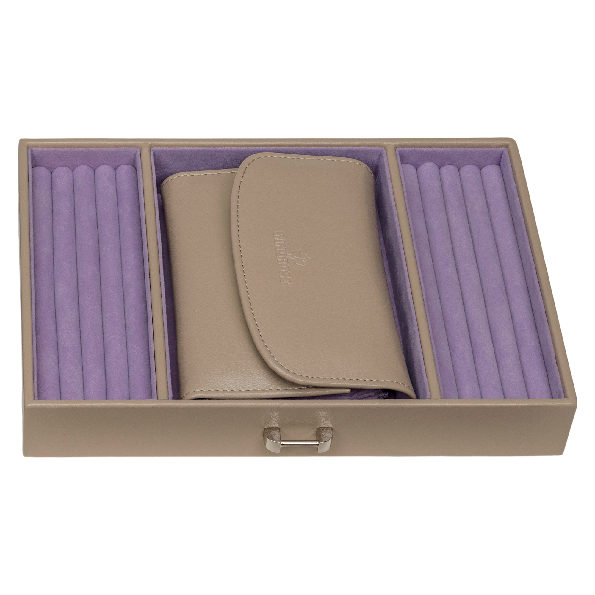 Jewelry case with integrated jewelry bag Merino Moda / beige