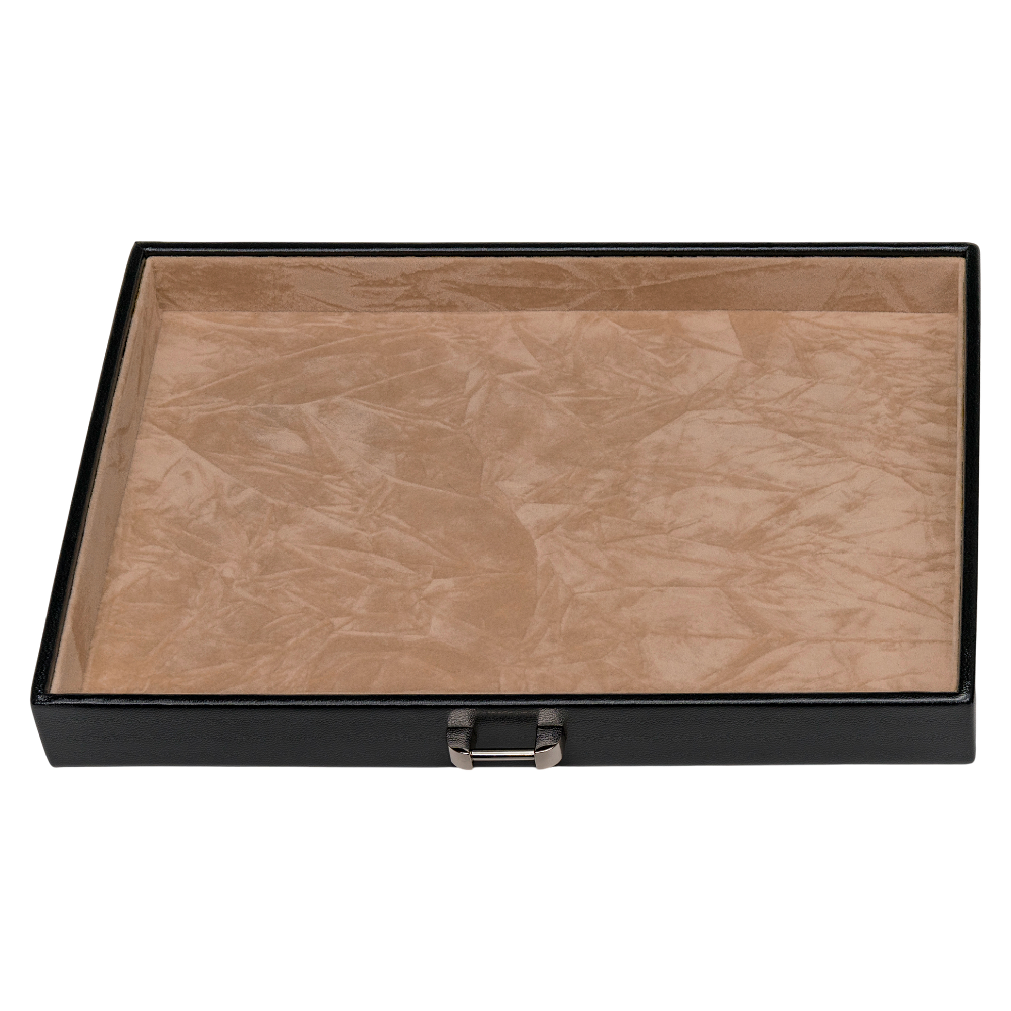 Jewelry case with integrated jewelry bag Merino / black