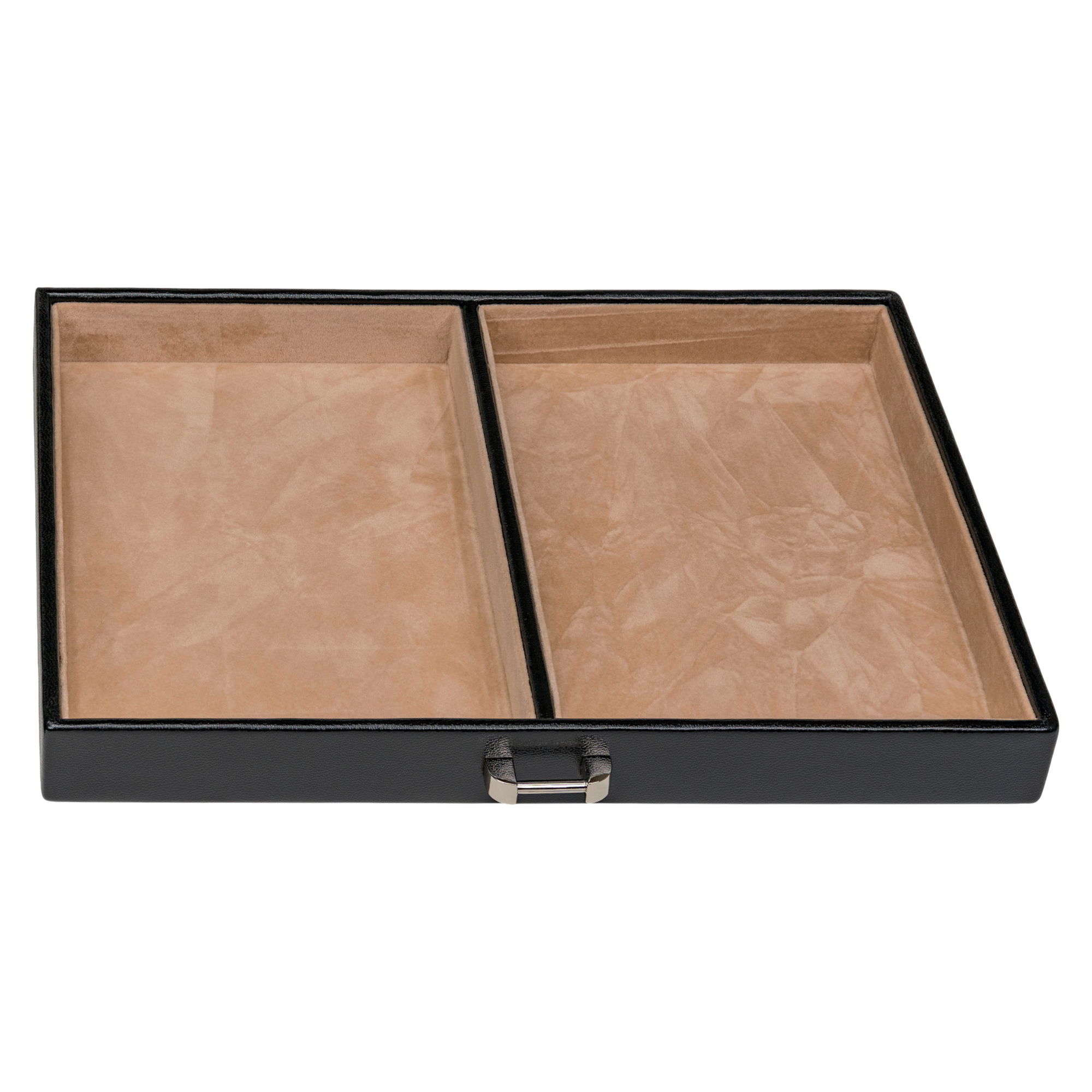 Jewelry case with integrated jewelry bag Merino / black