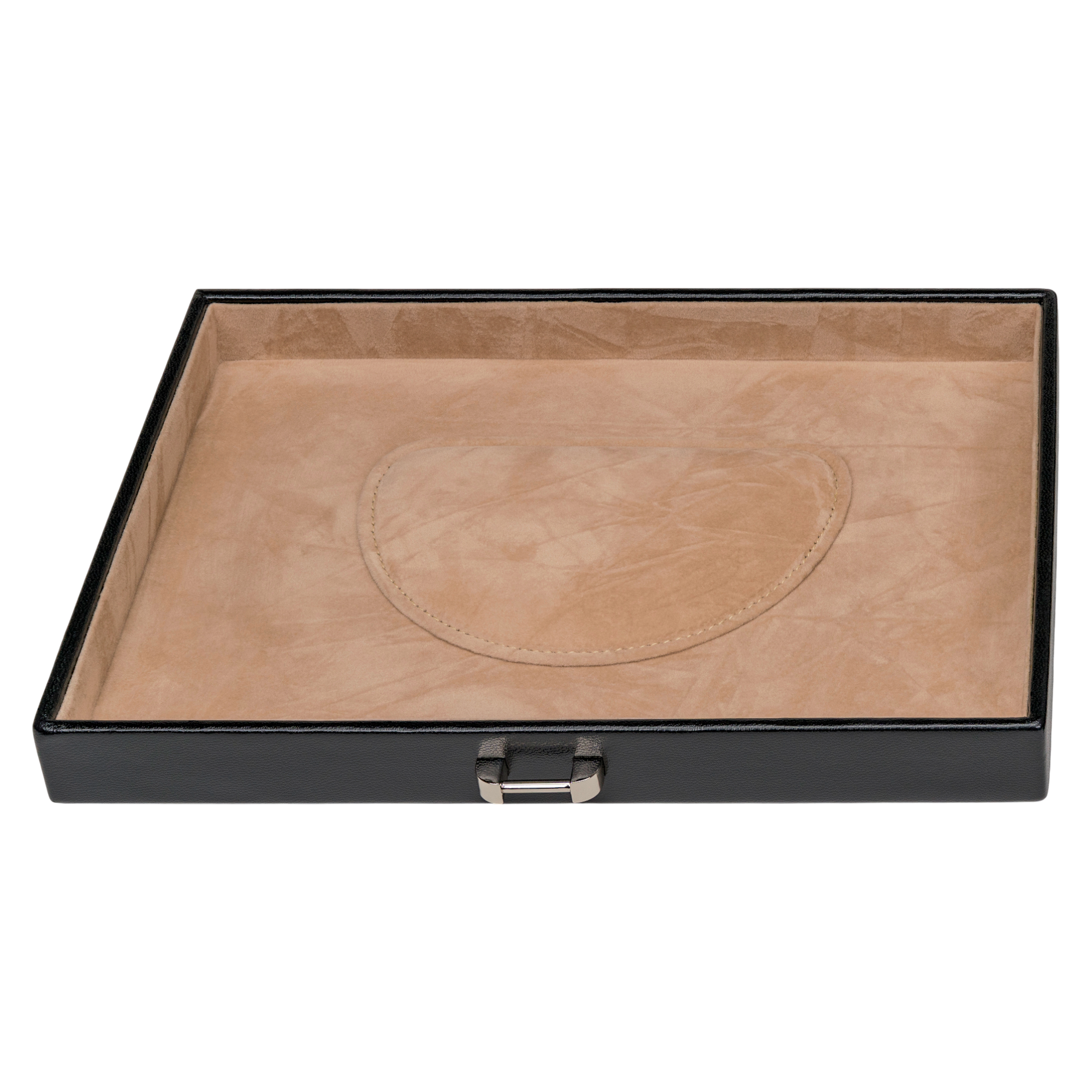Jewelry case with integrated jewelry bag Merino / black