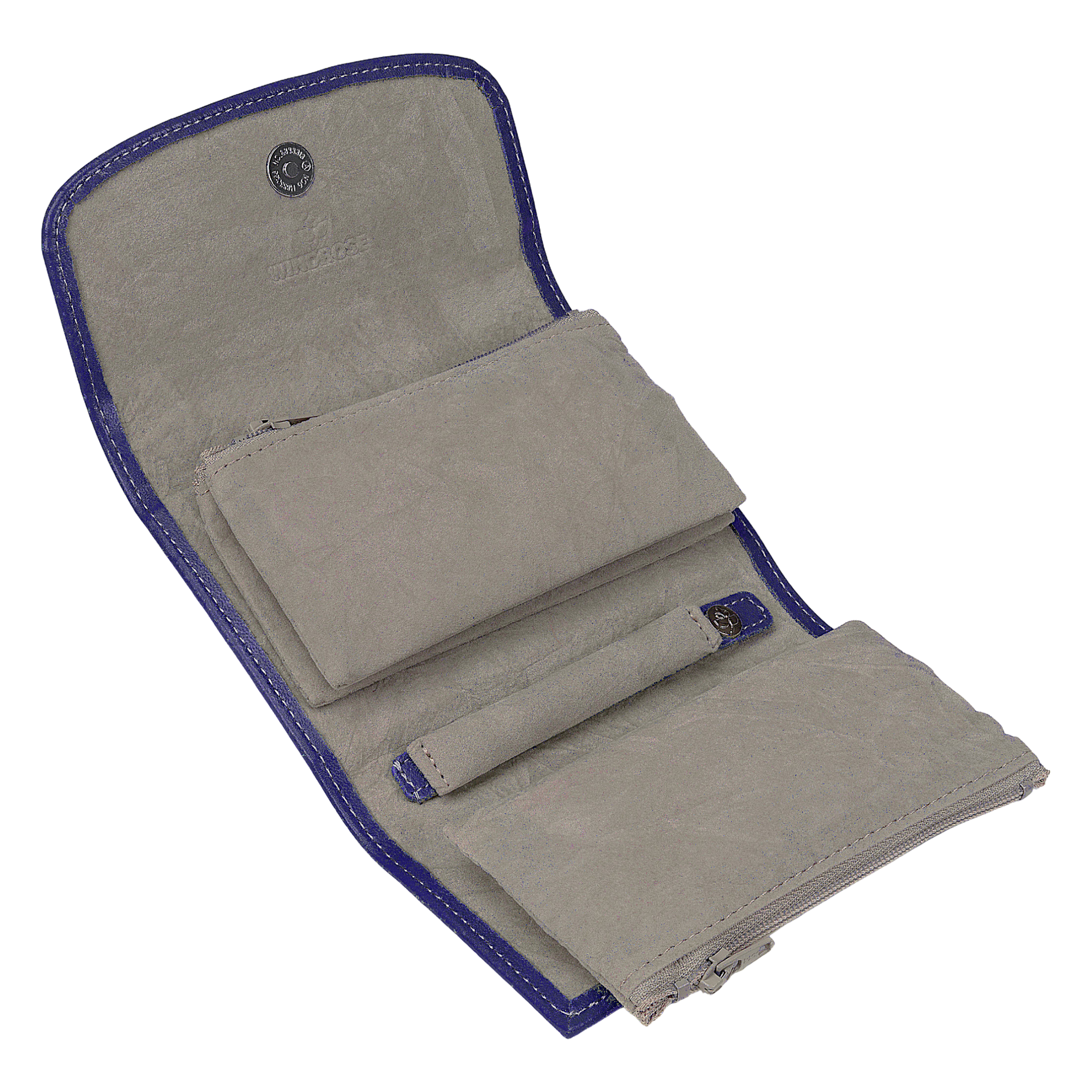 Jewelry case with integrated jewelry bag Merino Moda / dark blue
