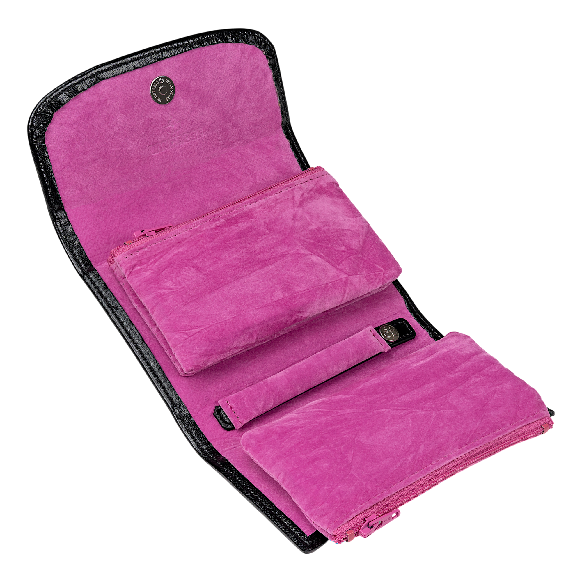 Jewelry case with integrated jewelry bag Merino Moda / black
