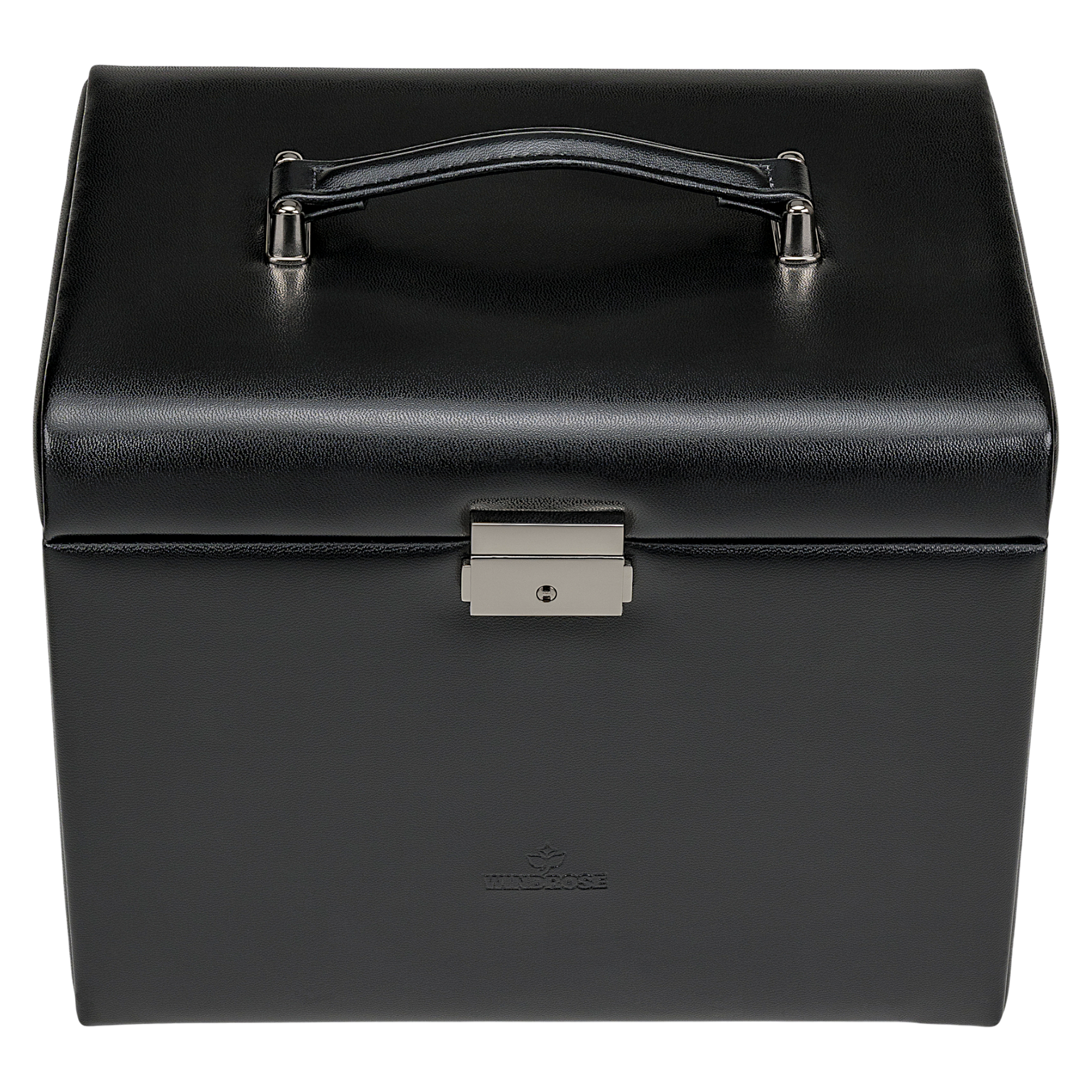 Jewelry case with integrated jewelry bag Merino / black