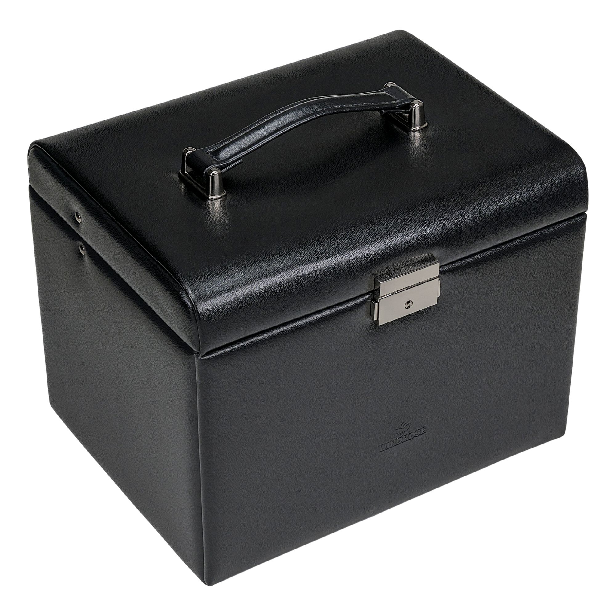 Jewelry case with integrated jewelry bag Merino / black
