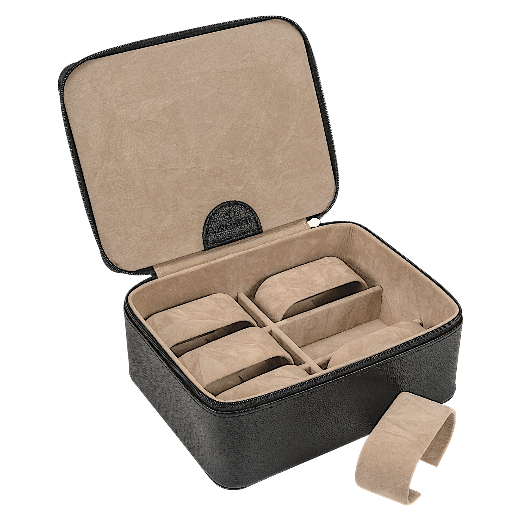 Beluga watch box / black (leather)