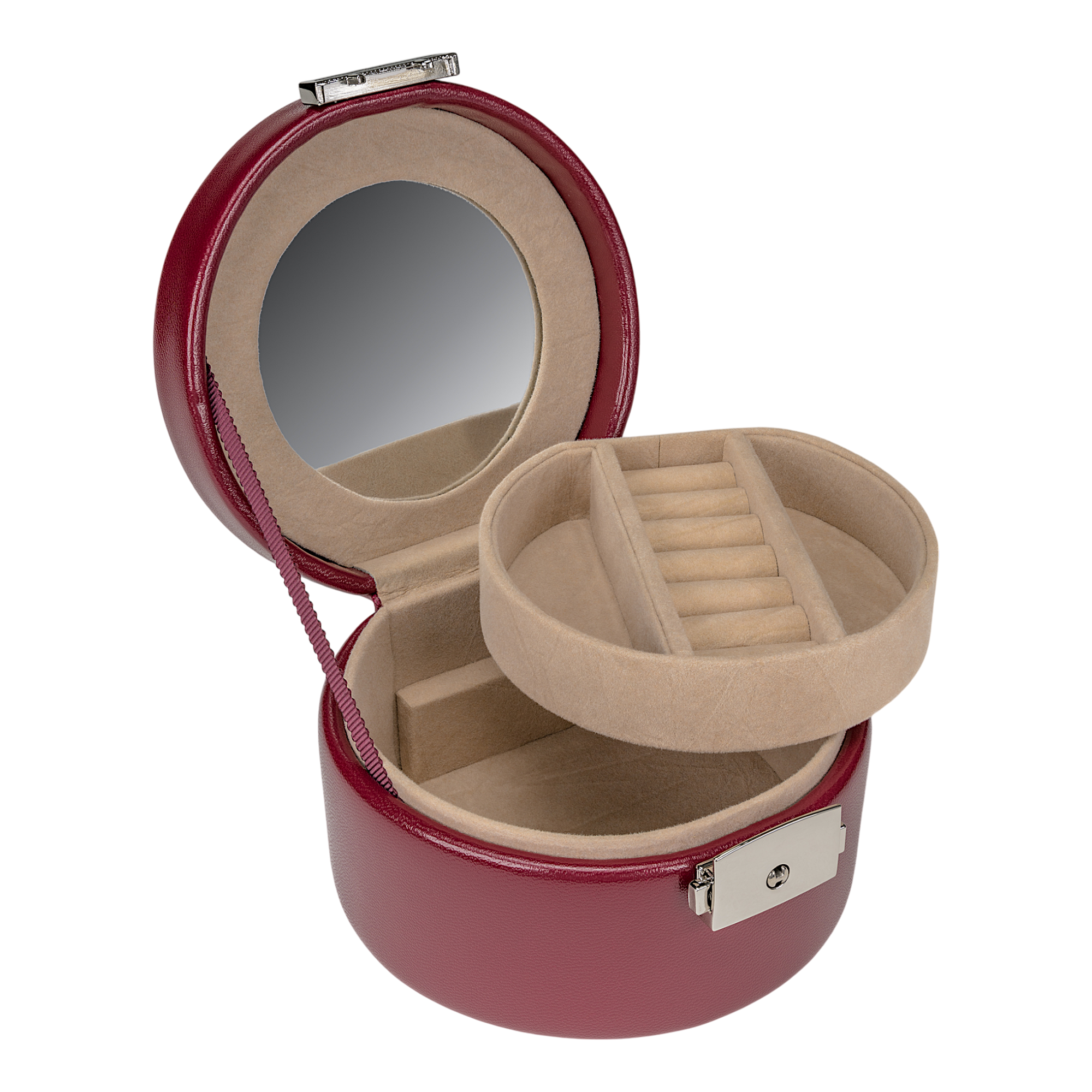 Jewelry box small Merino / red