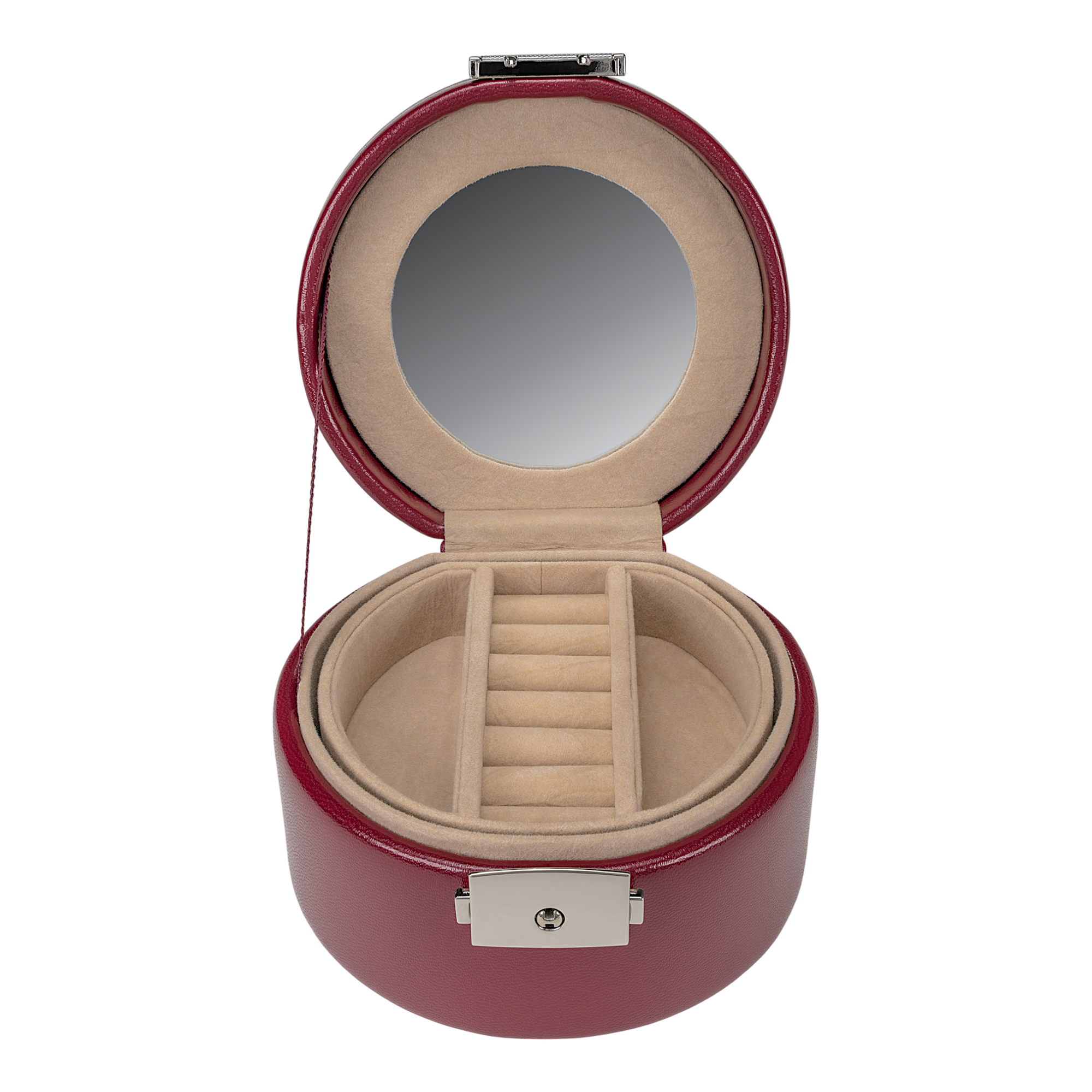 Jewelry box small Merino / red