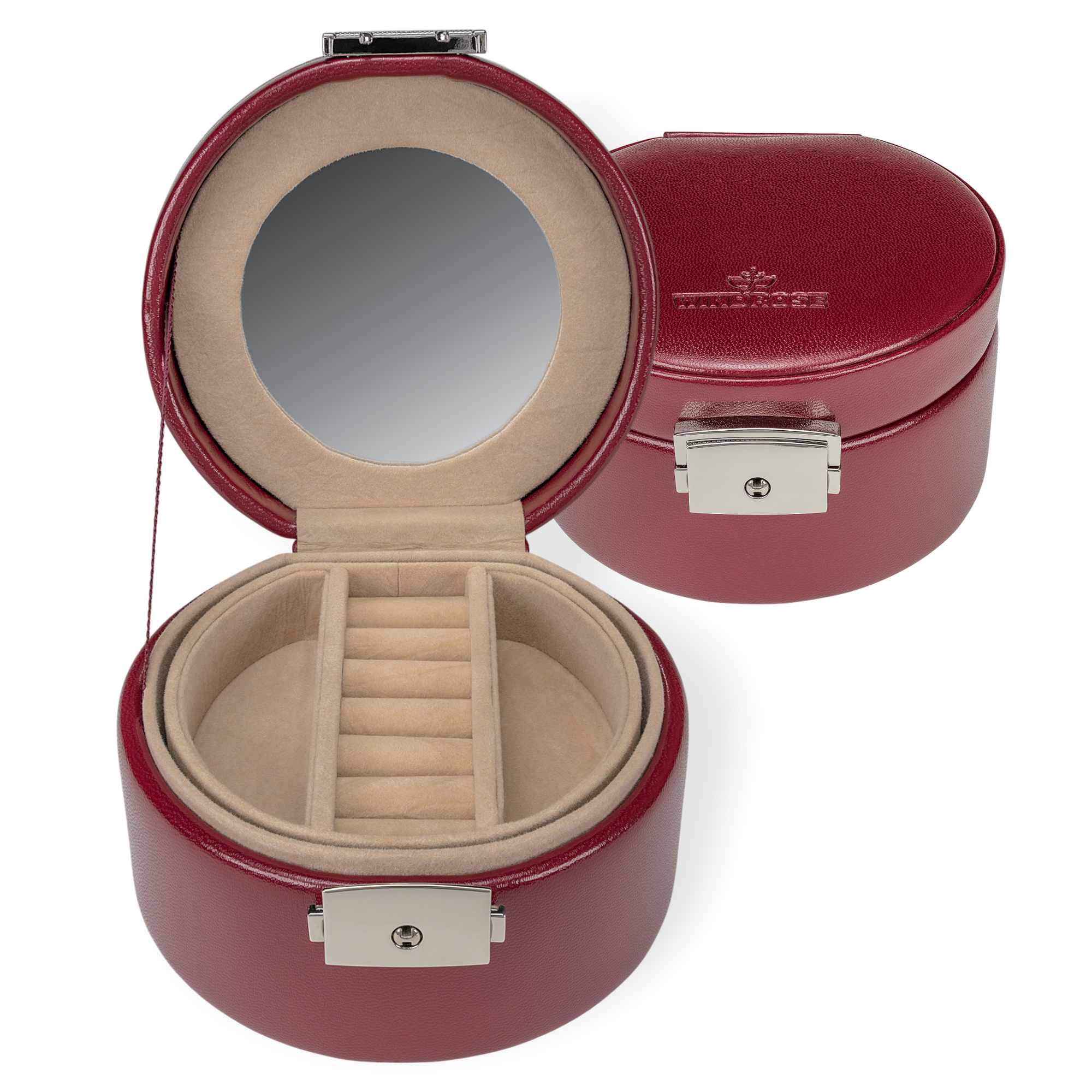 Jewelry box small Merino / red