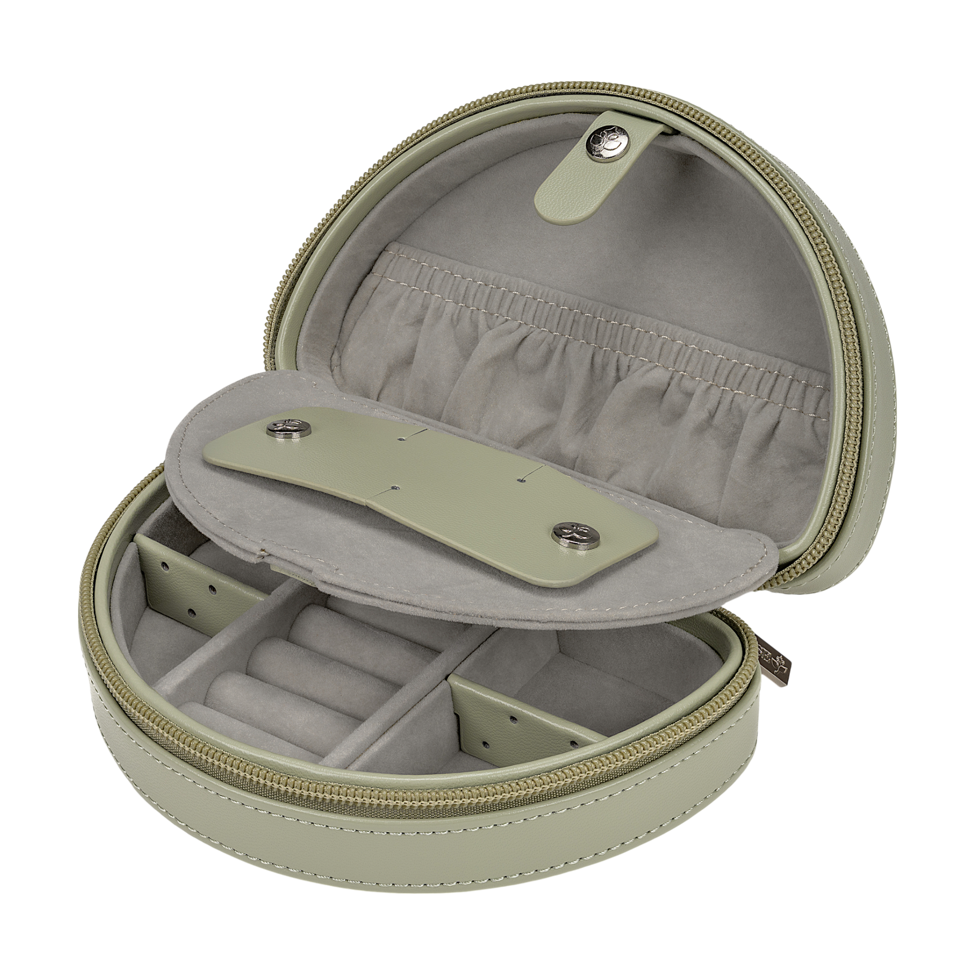 Small jewelry case with zipper Merino Moda / sage