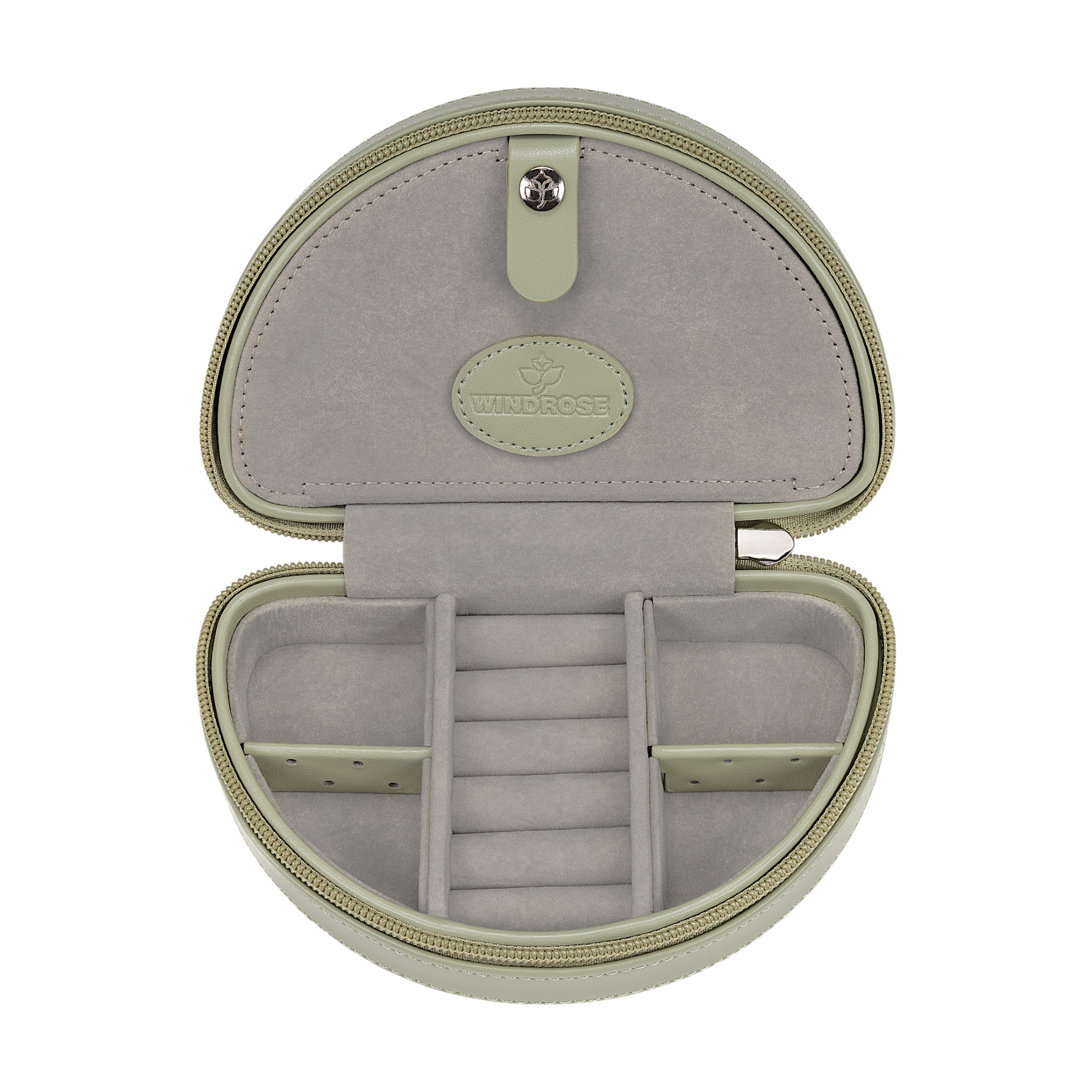 Small jewelry case with zipper Merino Moda / sage