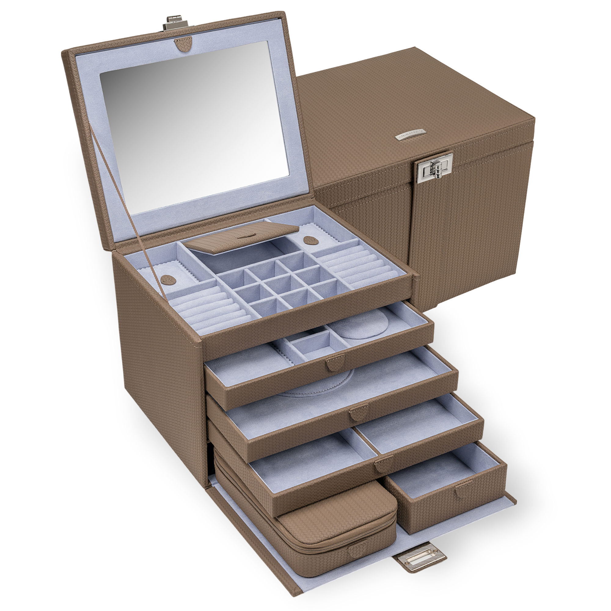Jewelry case XL with travel case Corbello / mocca