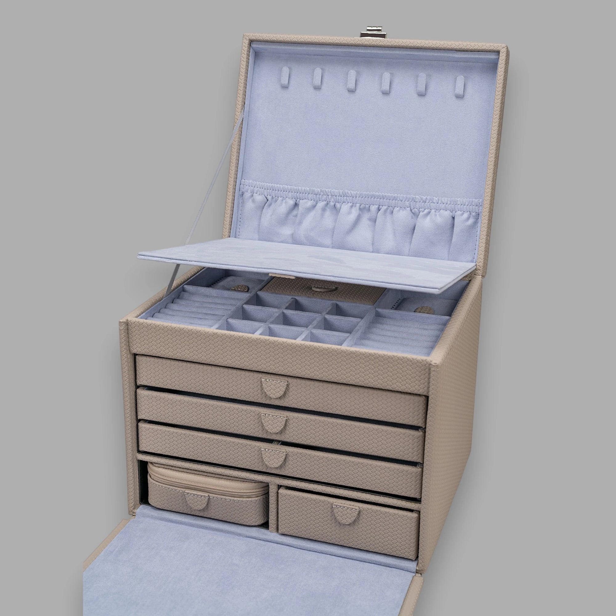 XL jewelry case with travel pouch Corbello / taupe