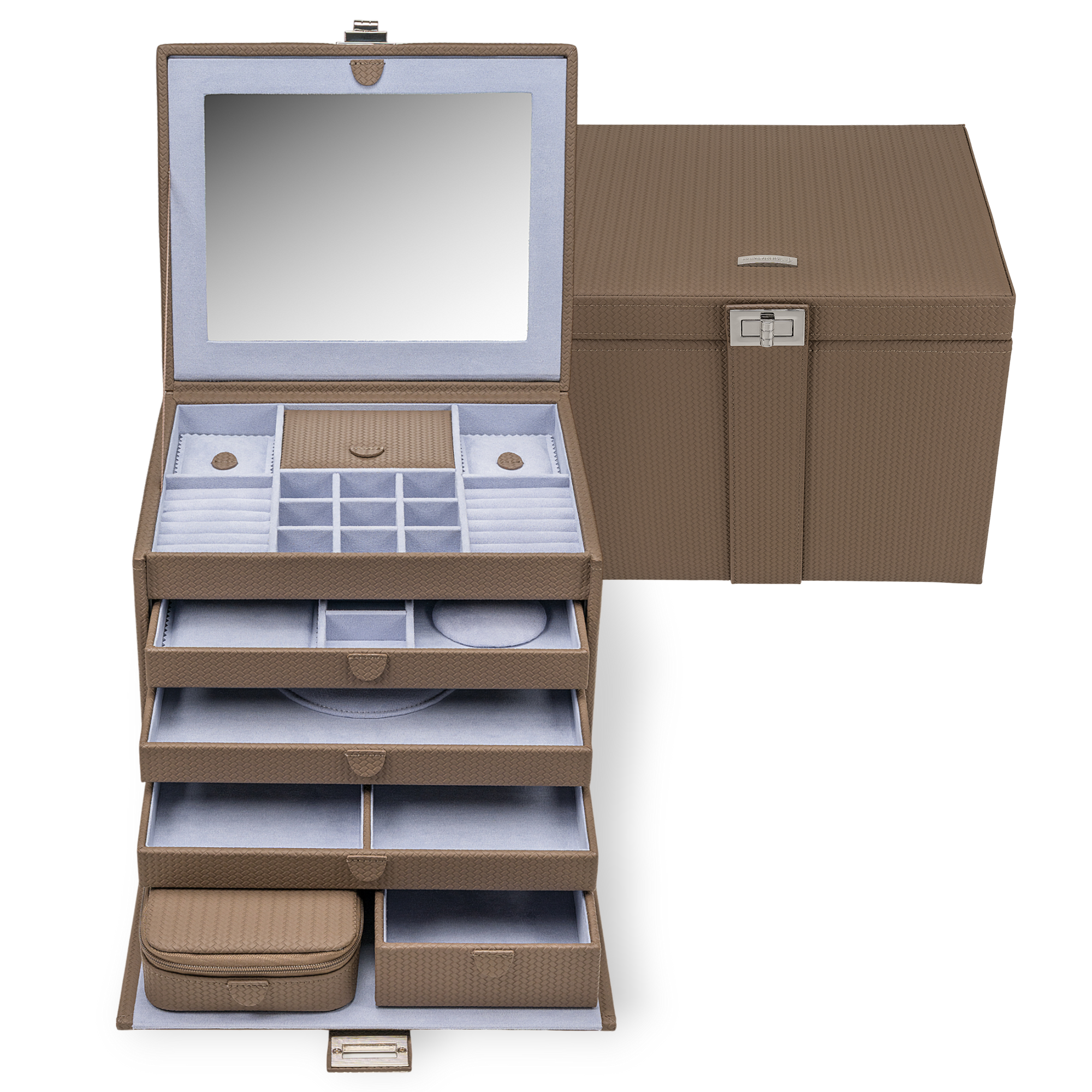 Jewelry case XL with travel case Corbello / mocca