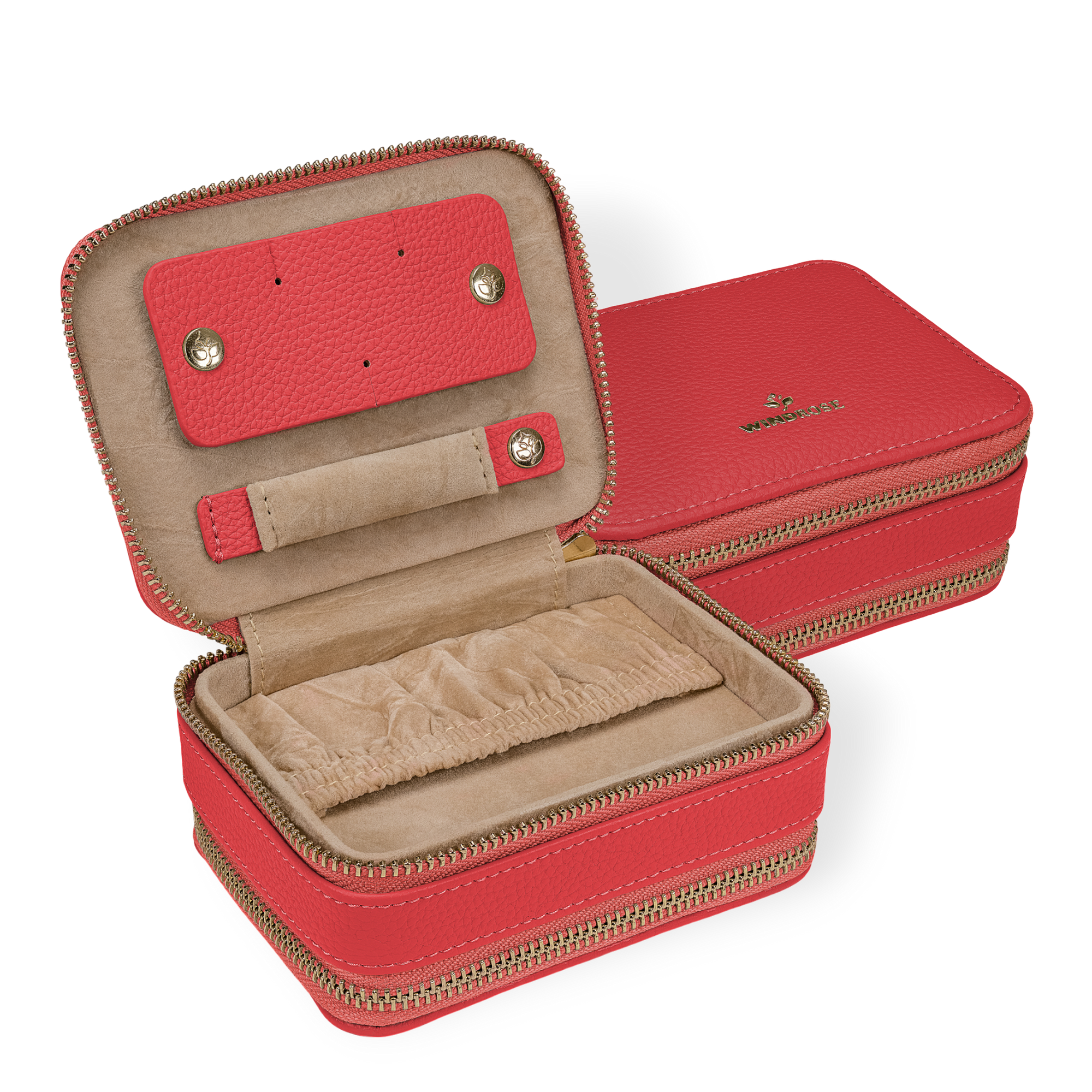 Jewelry case S with zipper Aurora / coral
