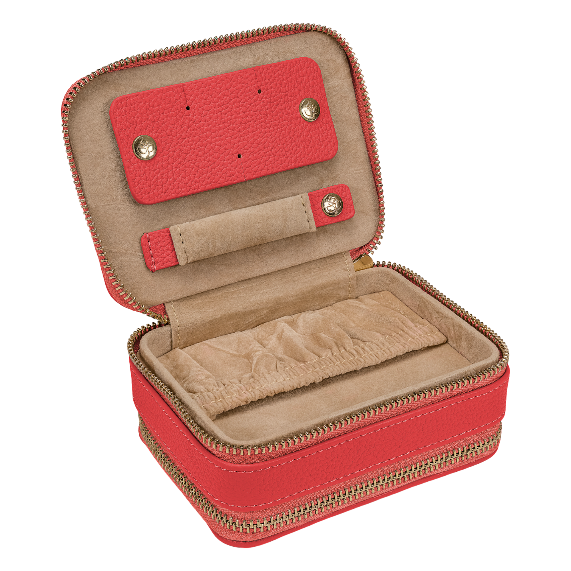 Jewelry case S with zipper Aurora / coral