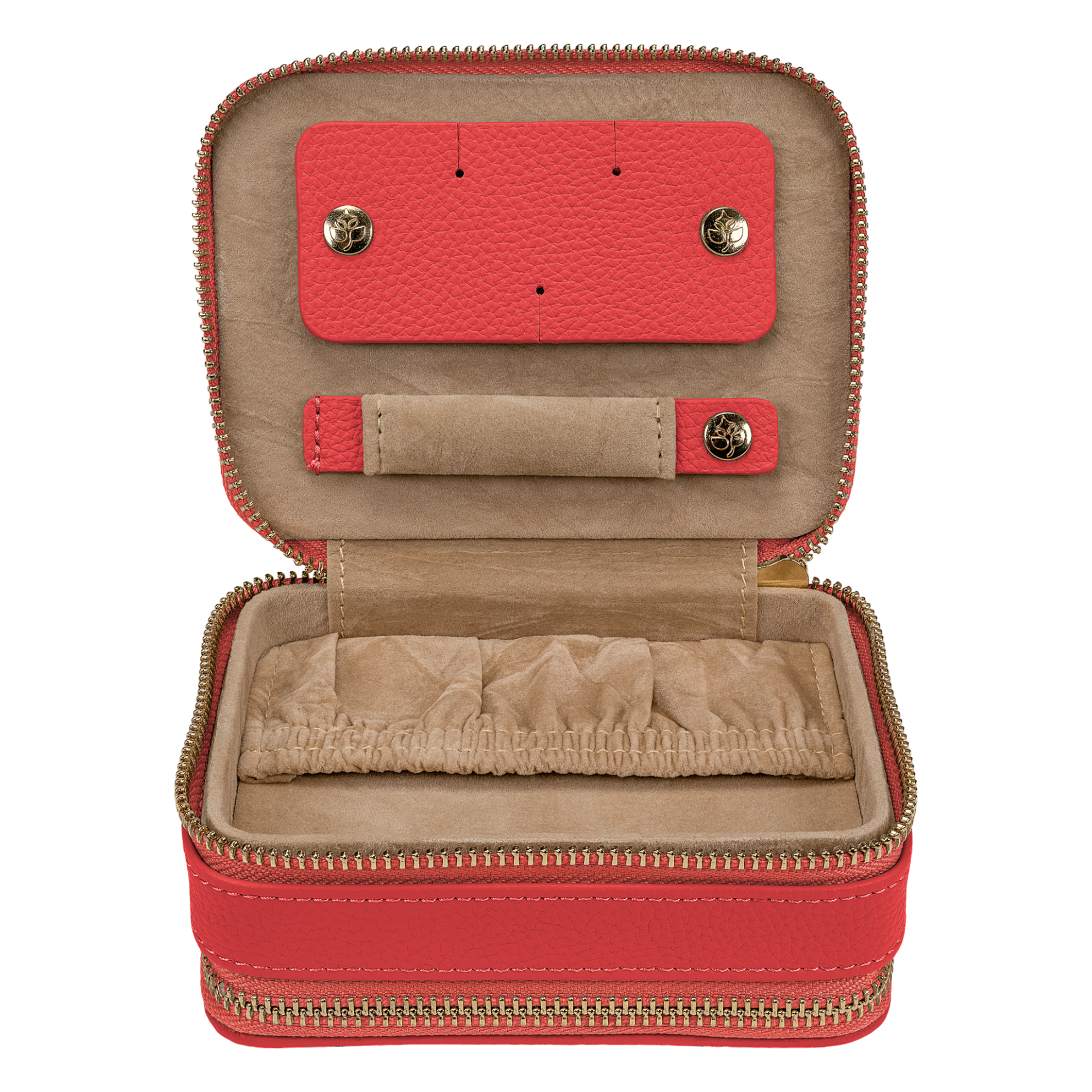 Jewelry case S with zipper Aurora / coral