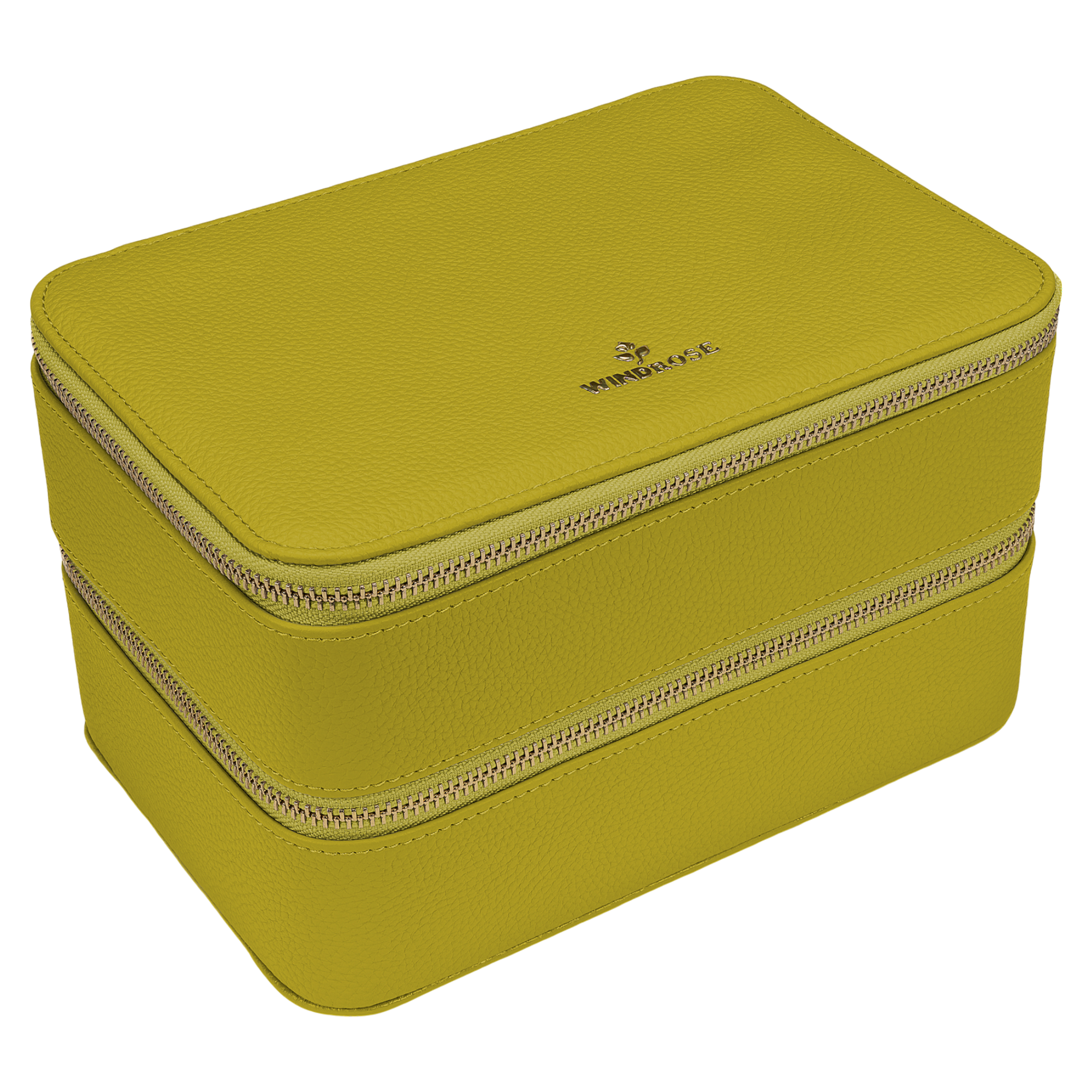 Jewelry case L with zipper Aurora / lime