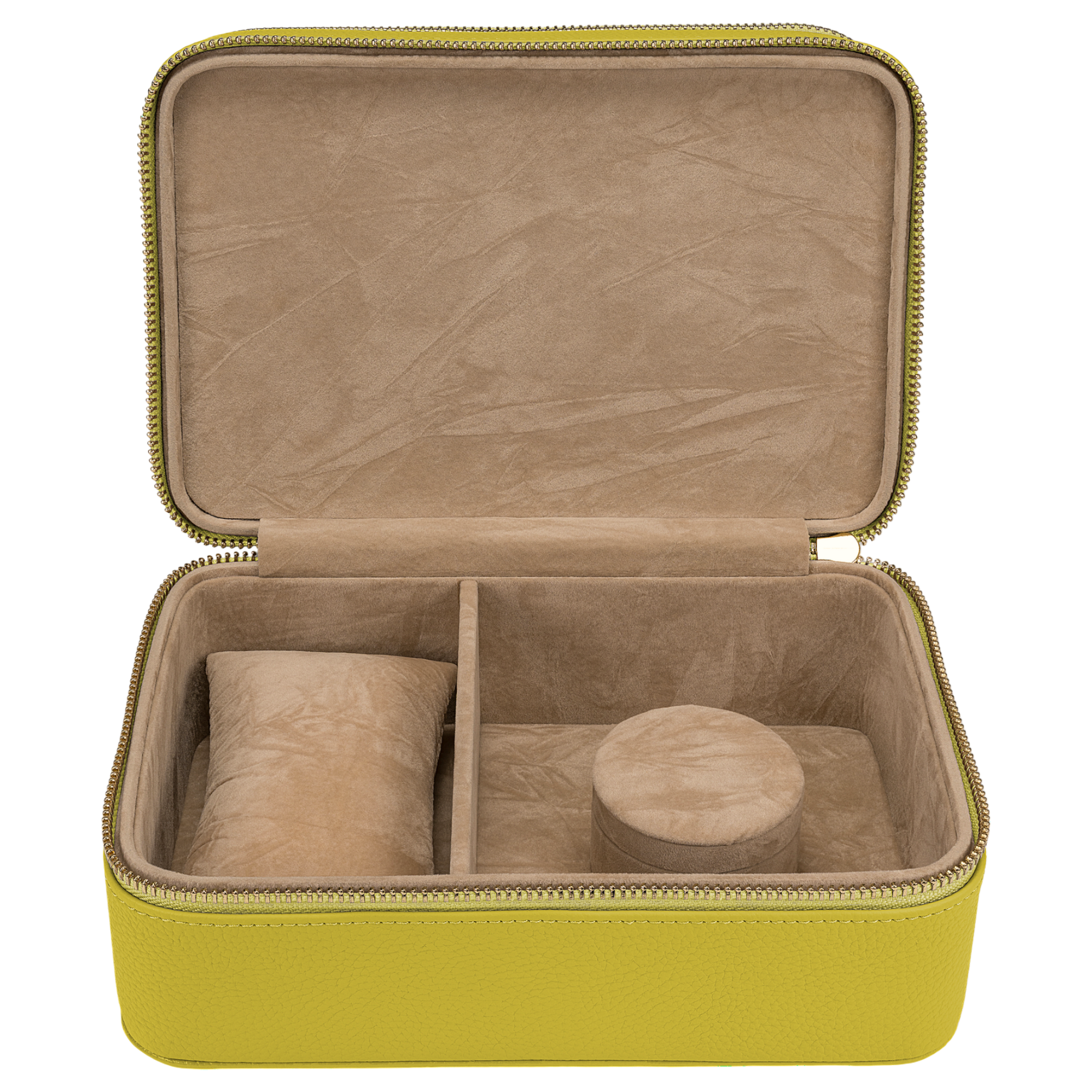 Jewelry case L with zipper Aurora / lime