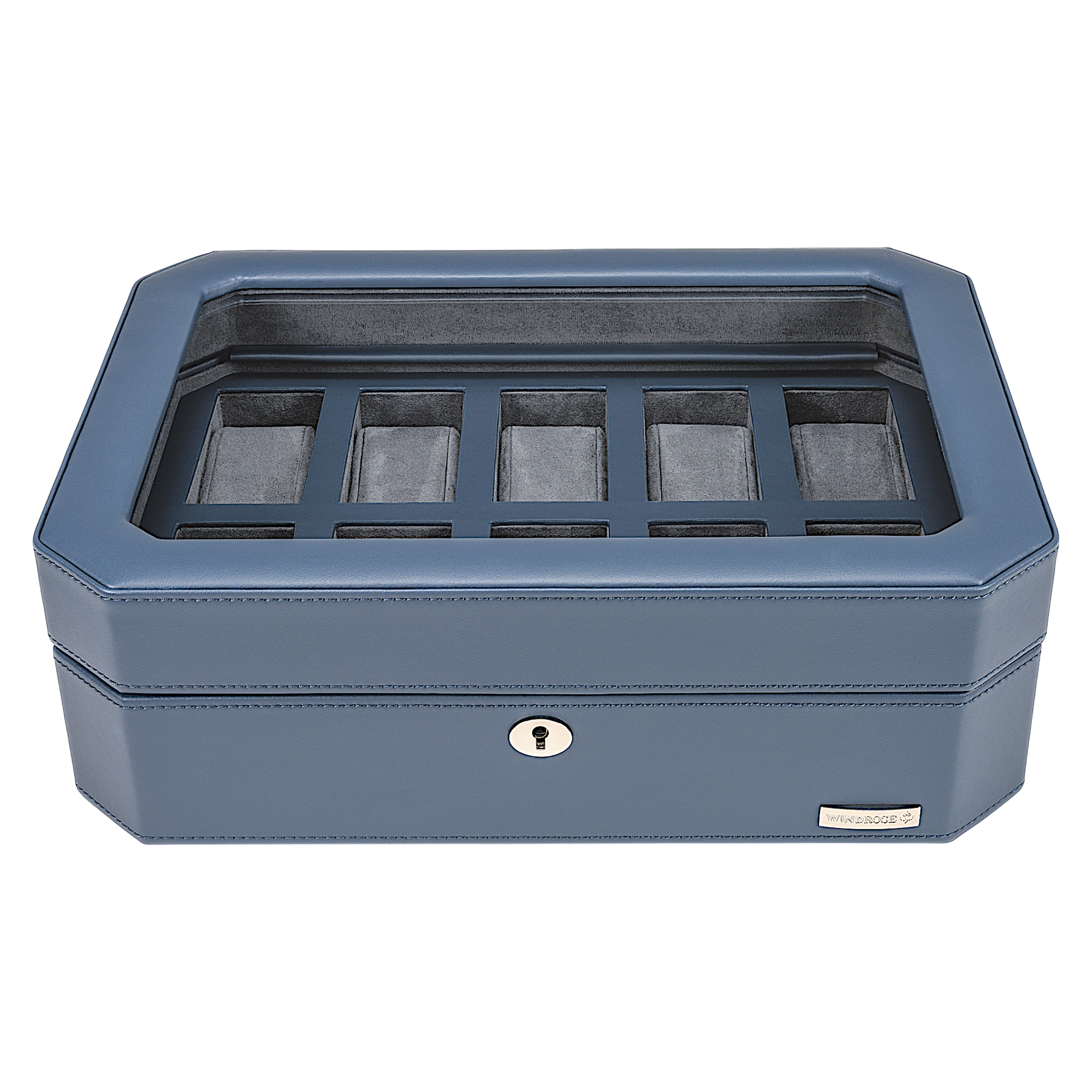 Watch case for 10 watches Tempora / light blue