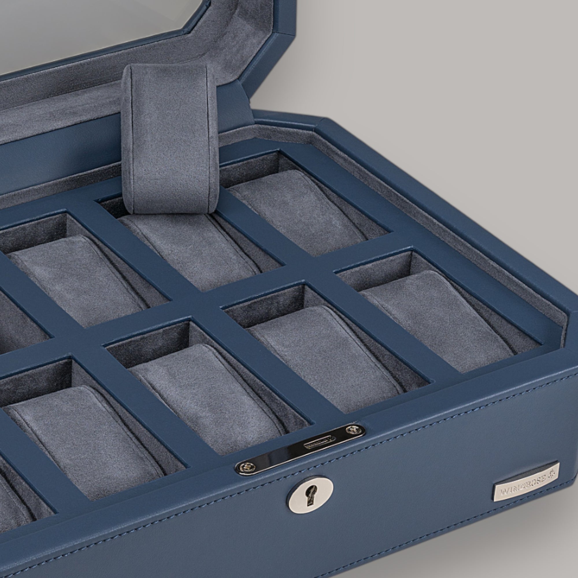Watch case for 10 watches Tempora / light blue