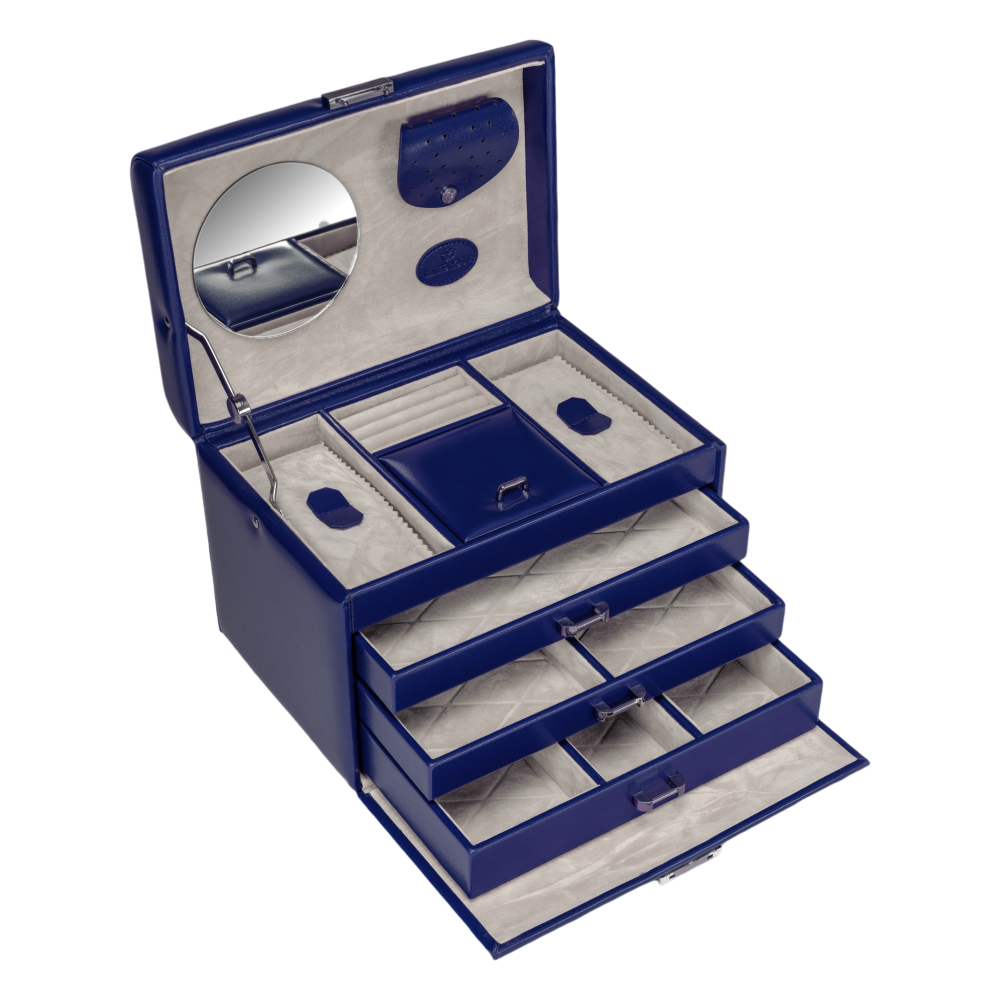 Merino Moda jewelry case / dark blue