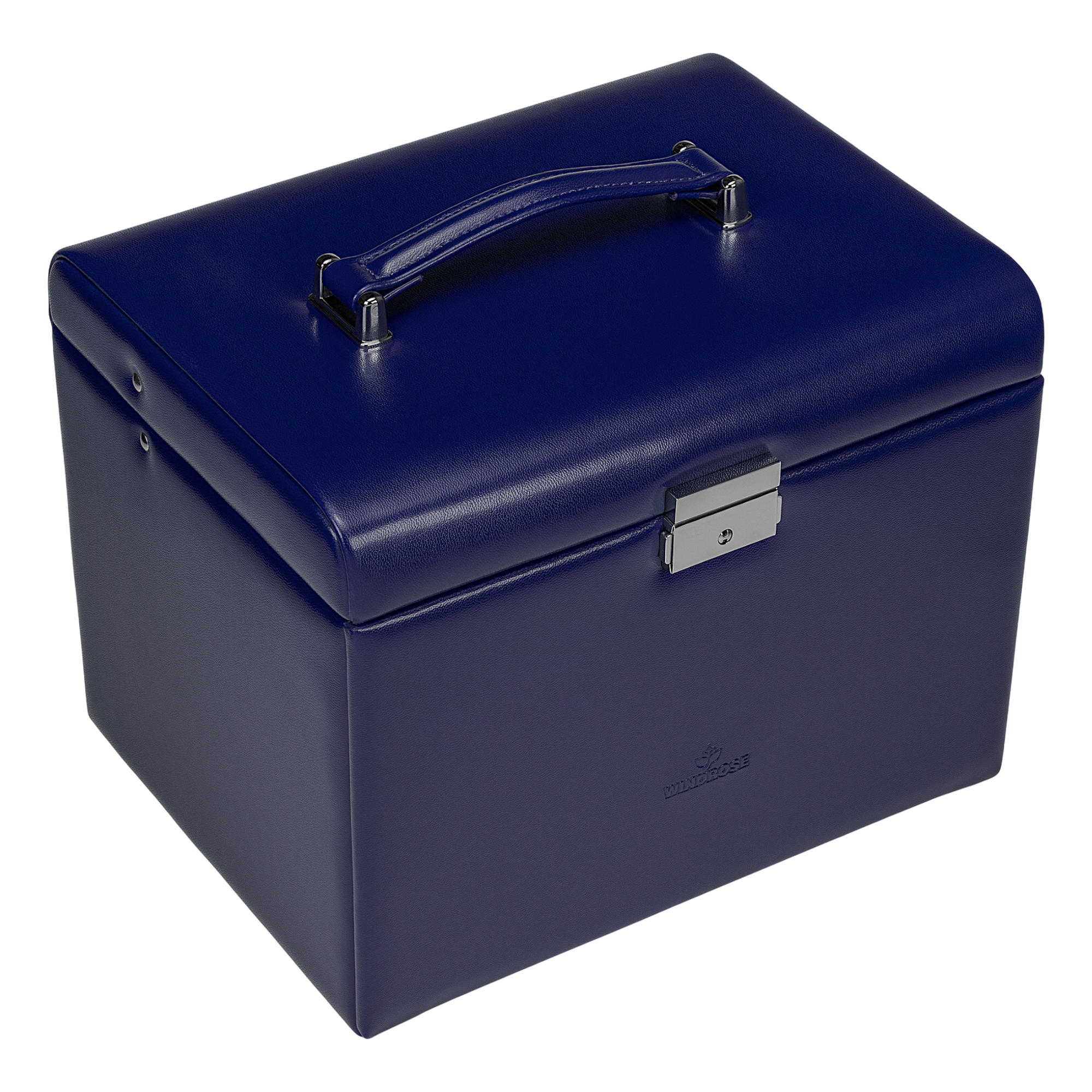Jewelry case with integrated jewelry bag Merino Moda / dark blue