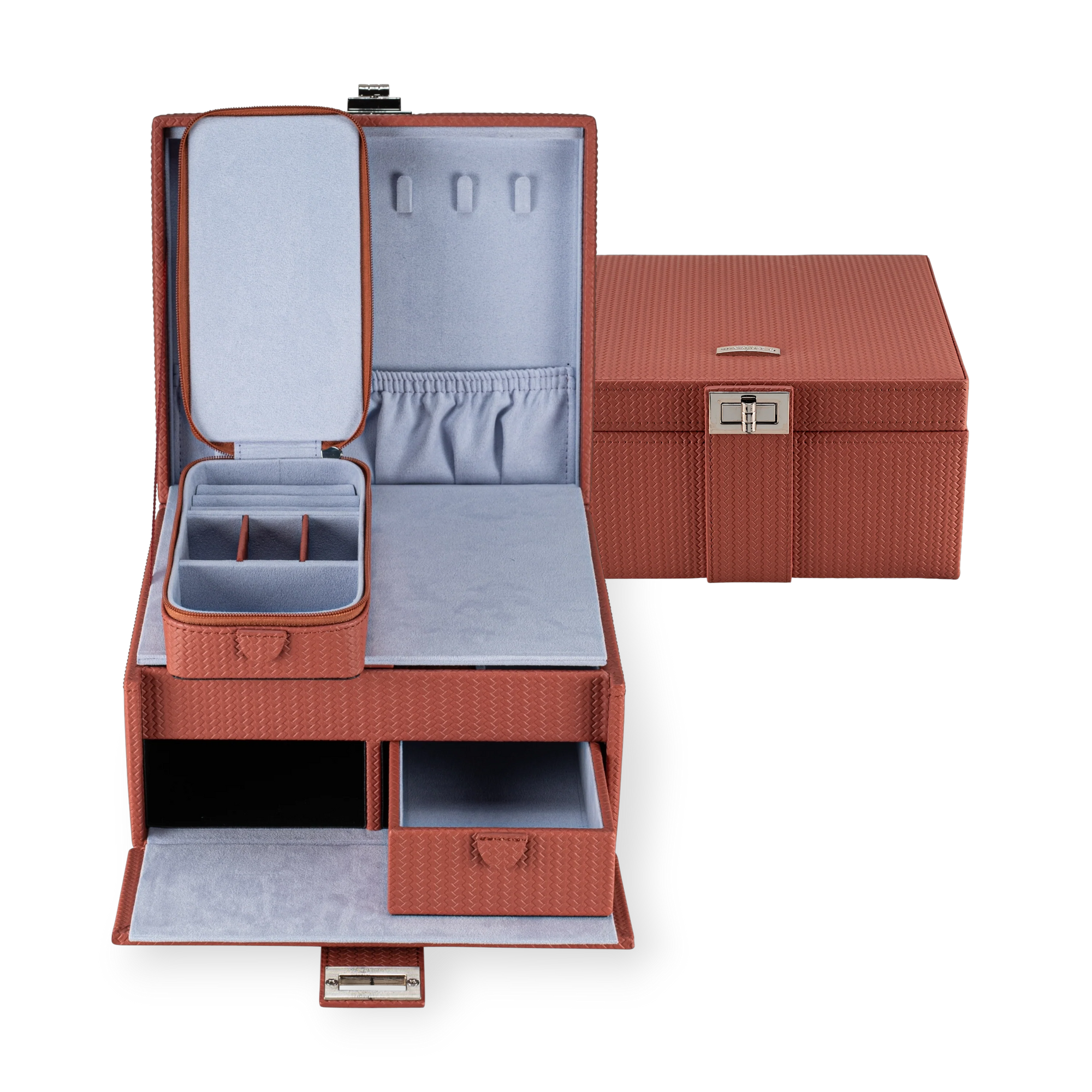 Jewelry case M with insert Corbello / terracotta