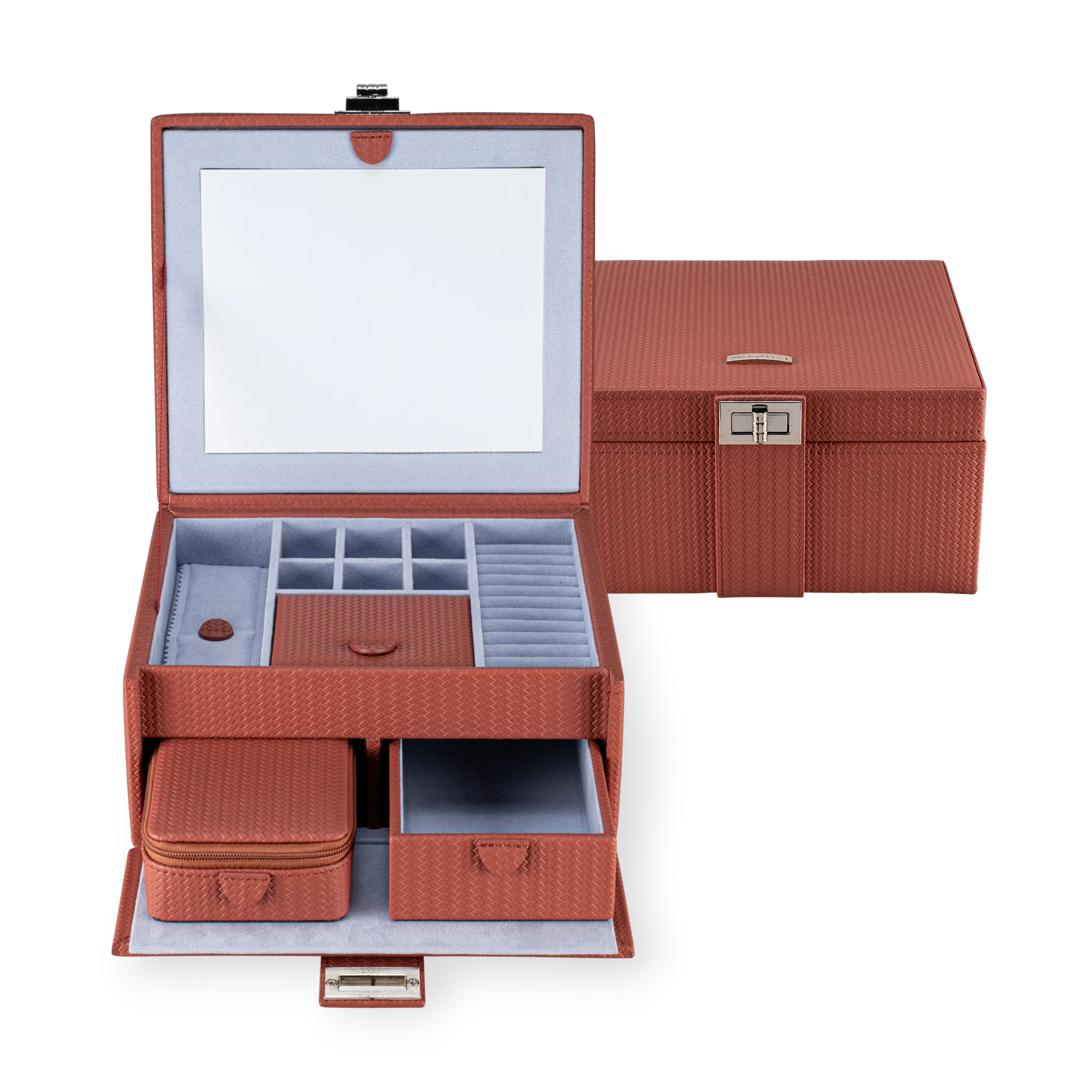 Jewelry case M with insert Corbello / terracotta