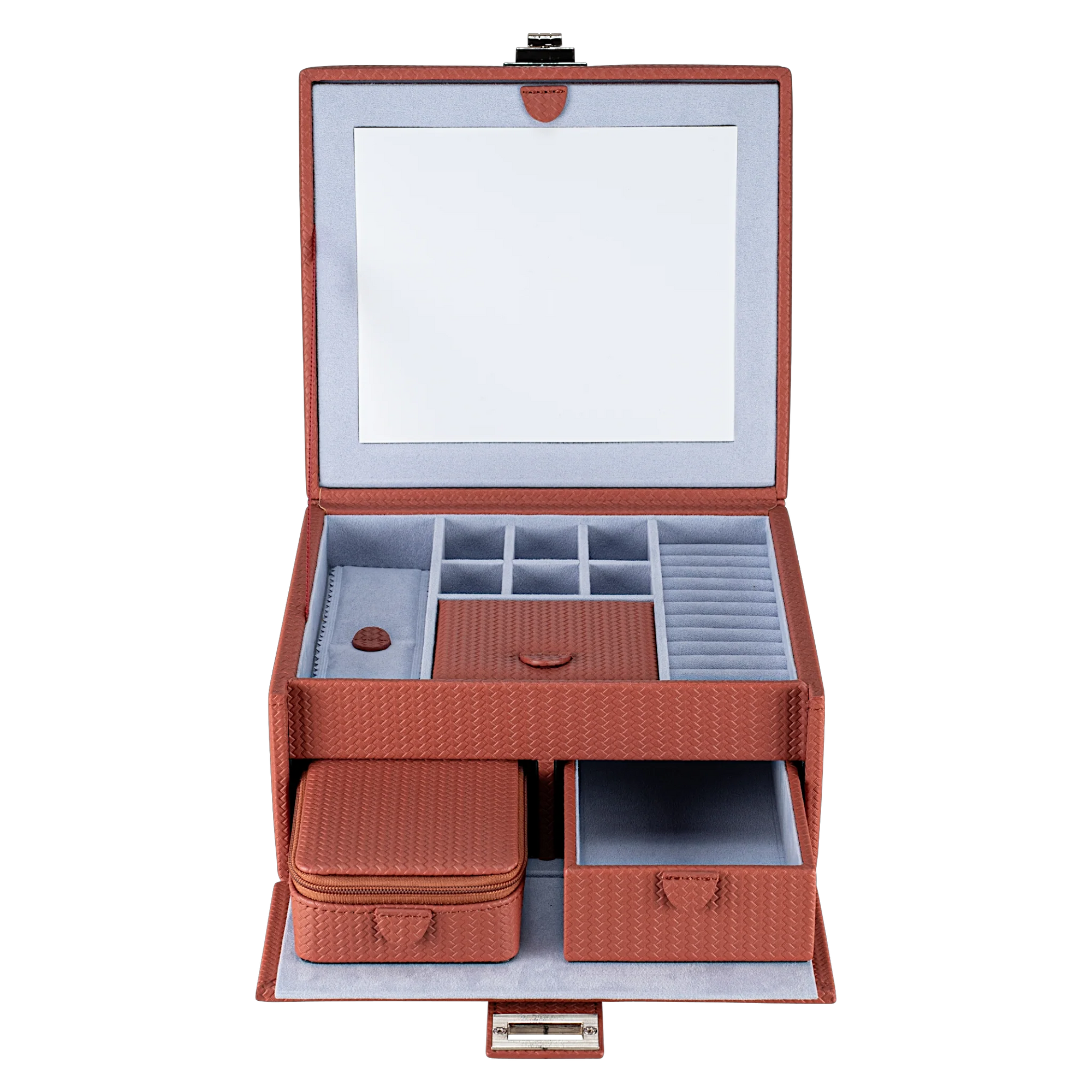 Jewelry case M with insert Corbello / terracotta