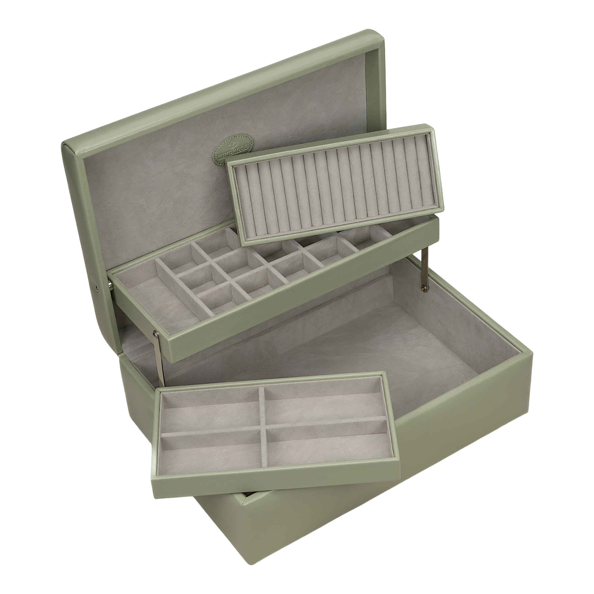 Charmbox mit 2 herausnehmbaren Einsätze Merino Moda / salbei